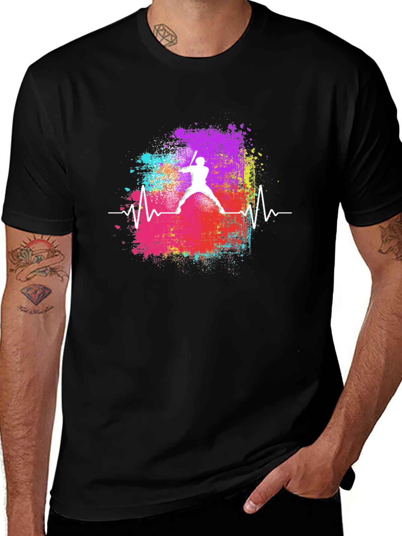 Baseball Heartbeat Graphic Tee