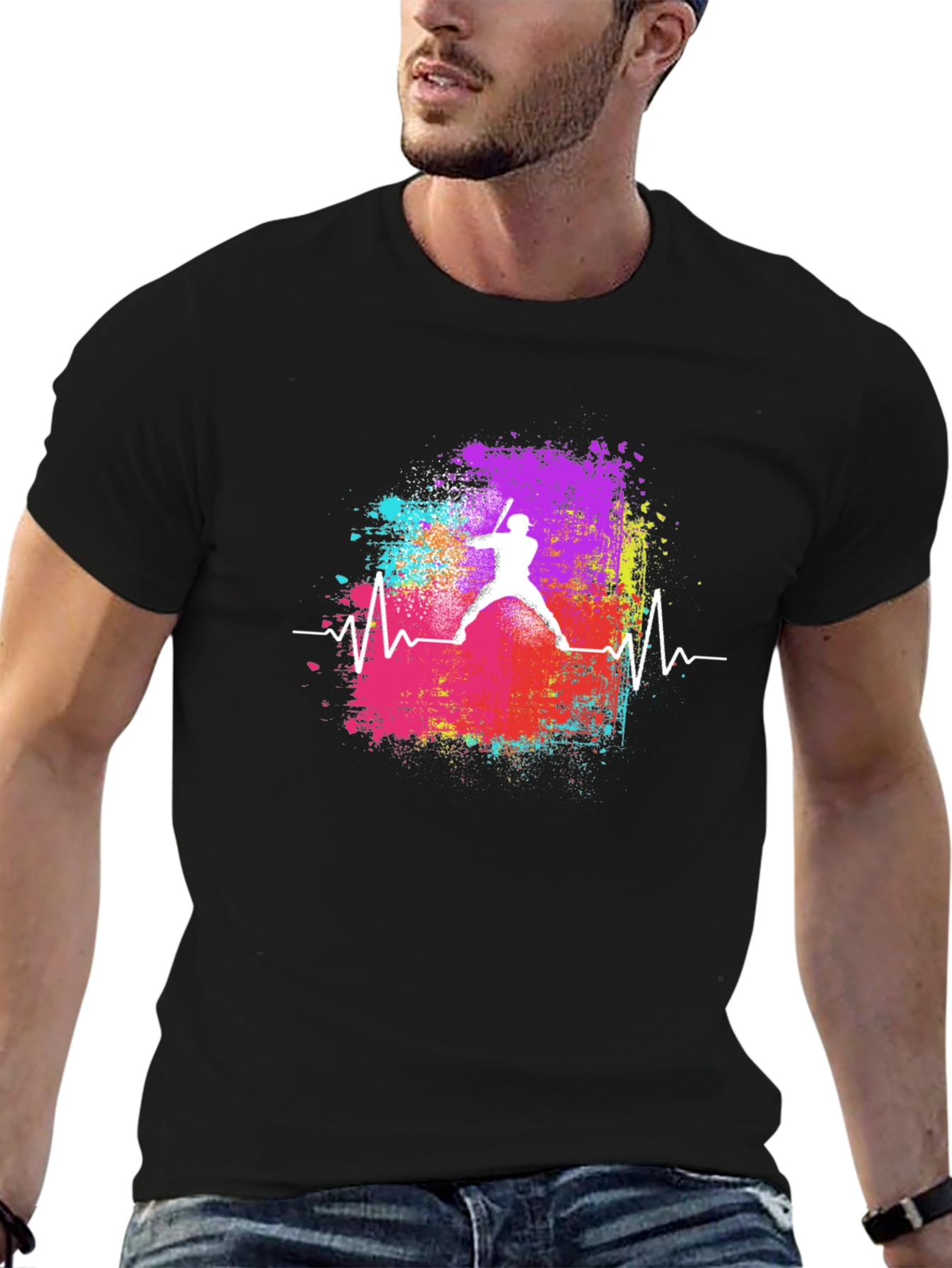 Baseball Heartbeat Graphic Tee