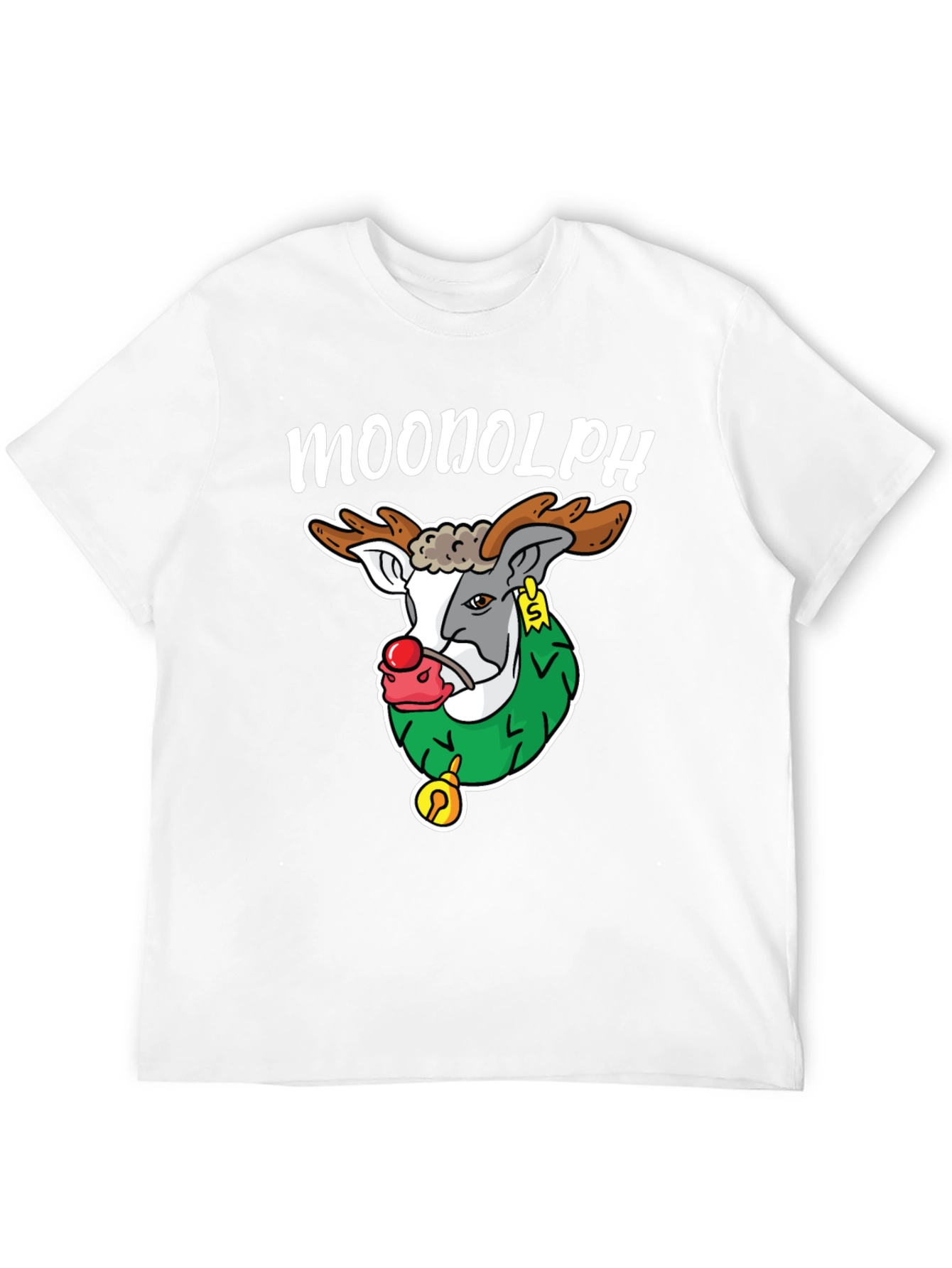 Moonolph Funny Reindeer T-Shirt - Holiday Graphic Tee