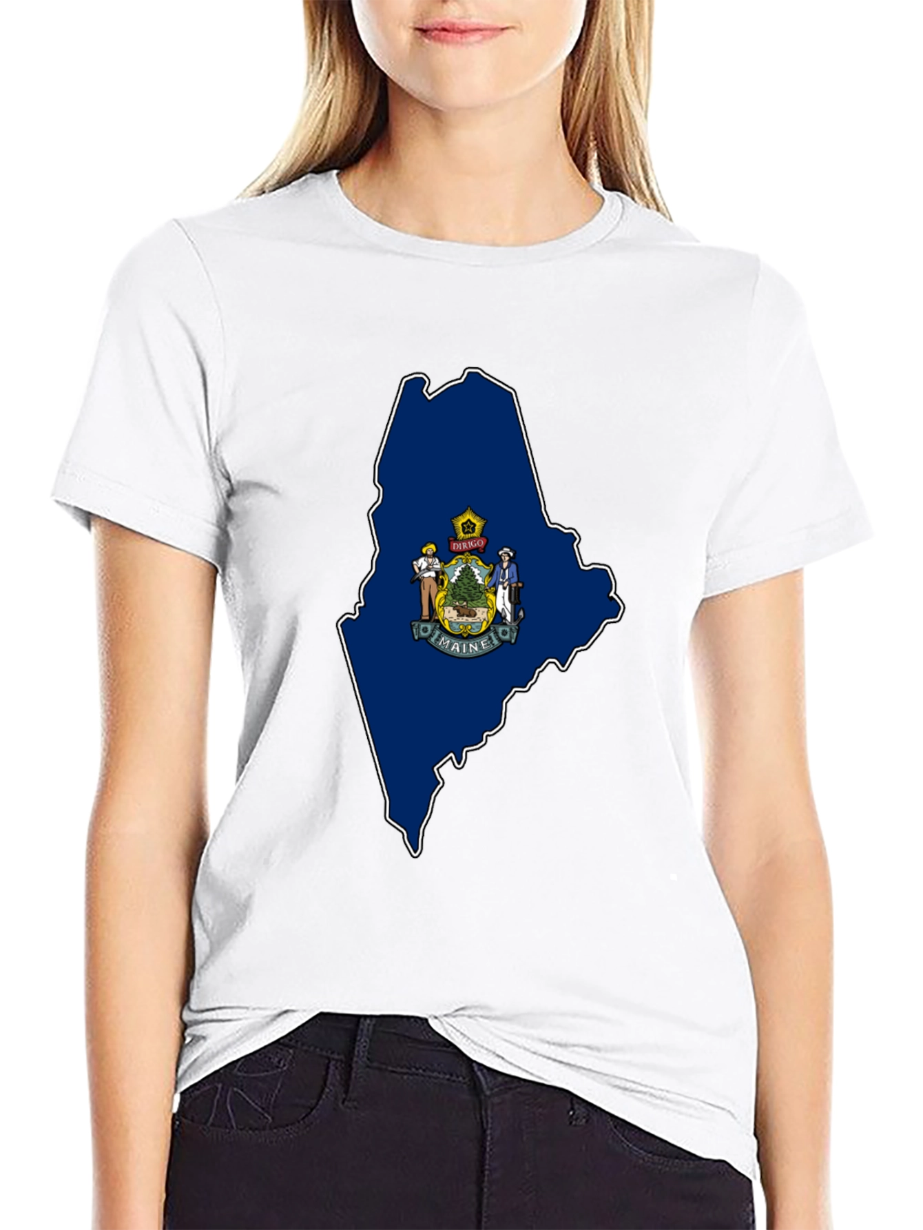 Maine State Map T-Shirt