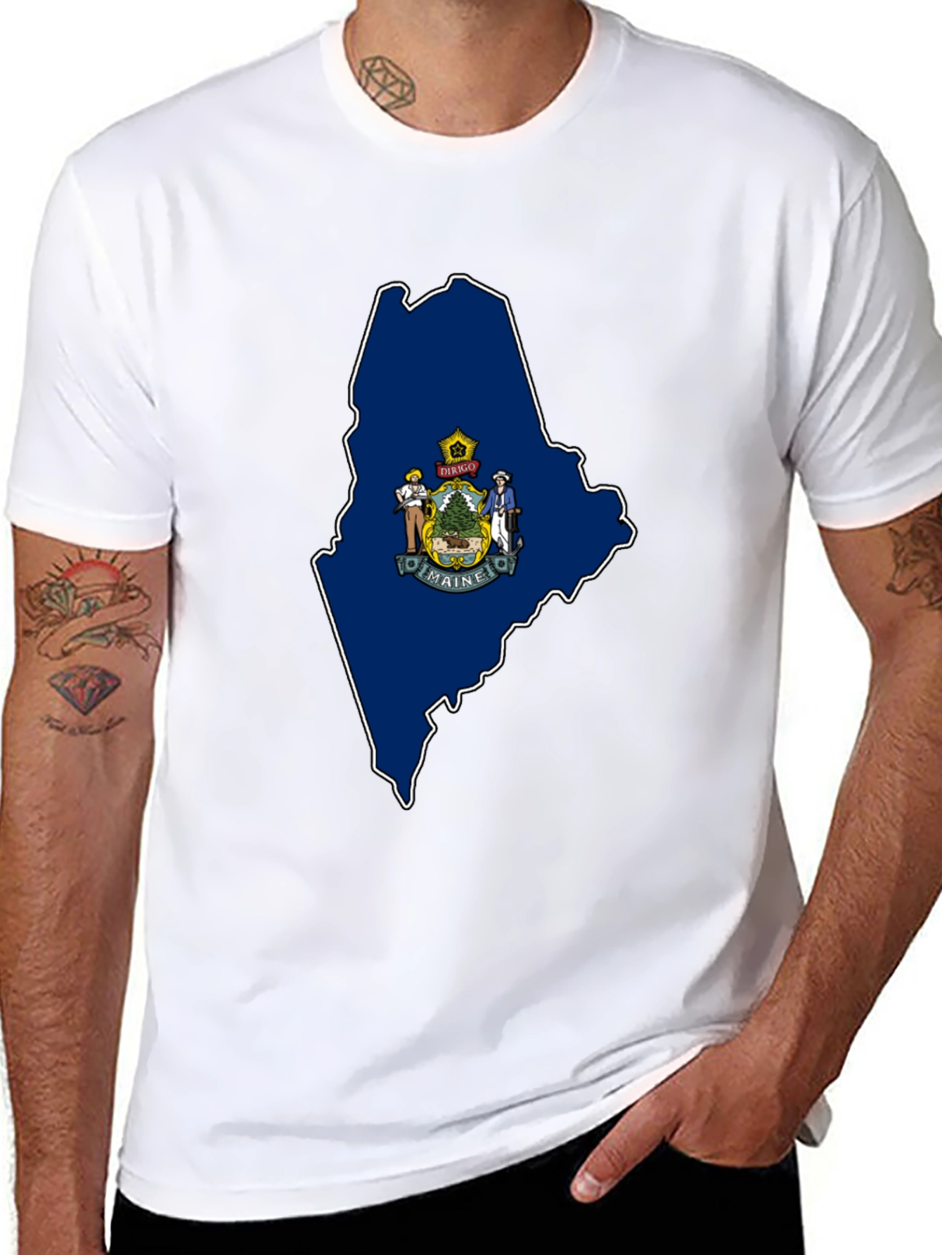 Maine State Map T-Shirt
