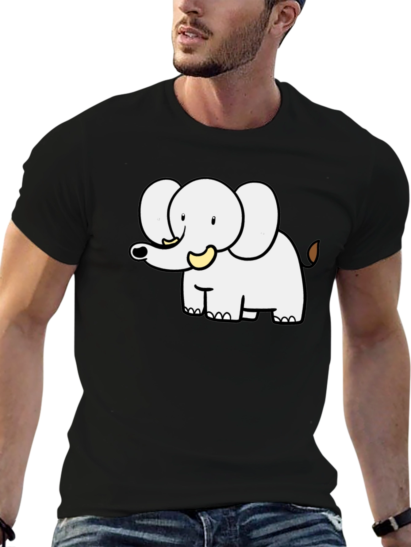 Cute Cartoon Elephant Graphic Tee