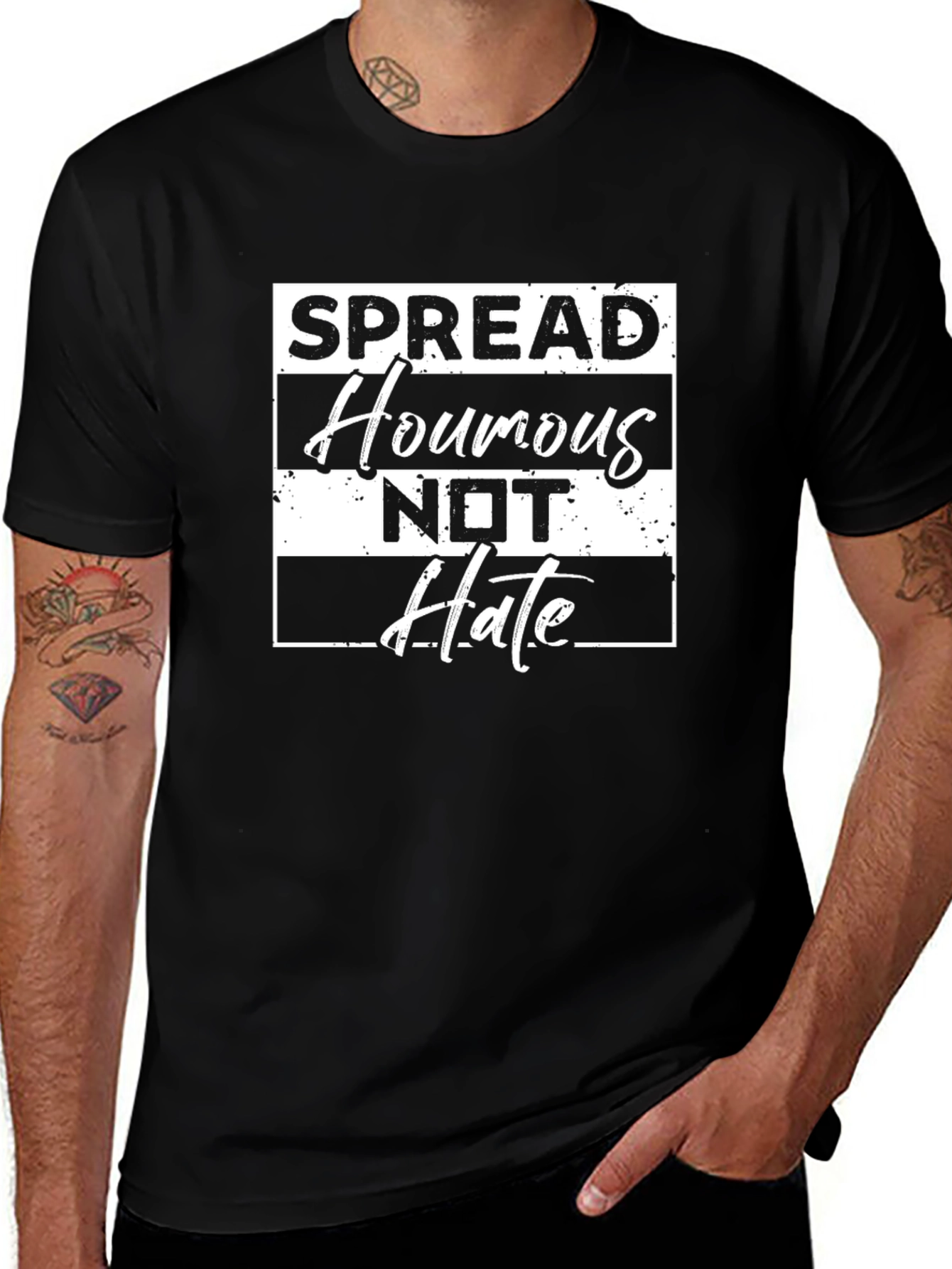 Spread Houmous Not Hate Graphic Tee