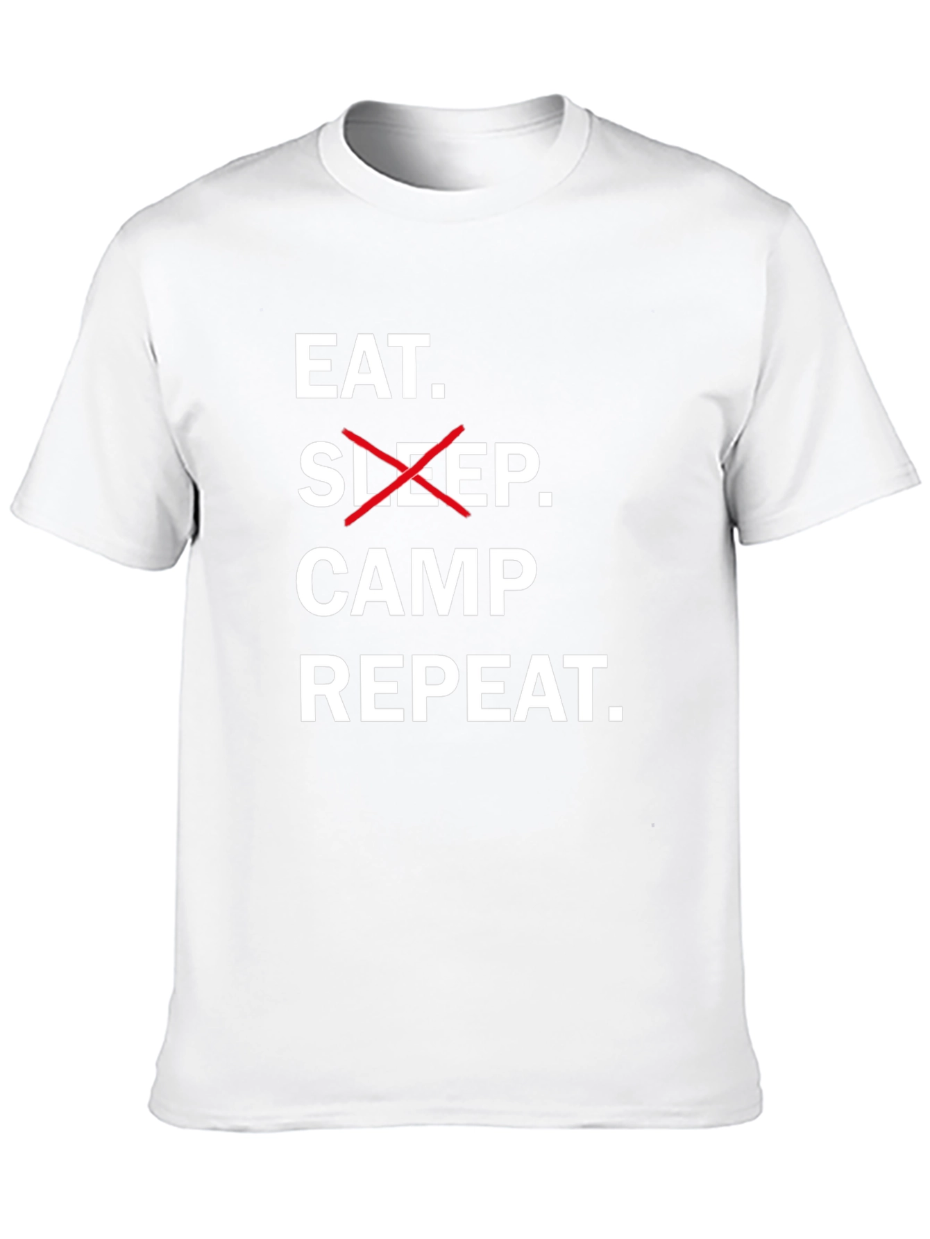 Eat Sleep Camp Repeat Black T-Shirt