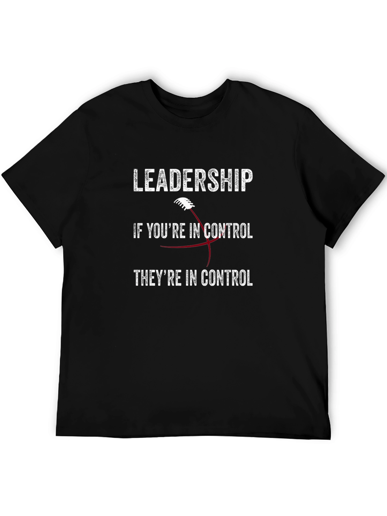 Leadership Control Graphic Tee - Black Cotton