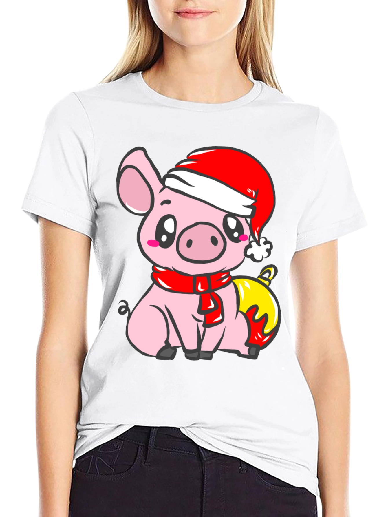 Cute Christmas Pig T-Shirt