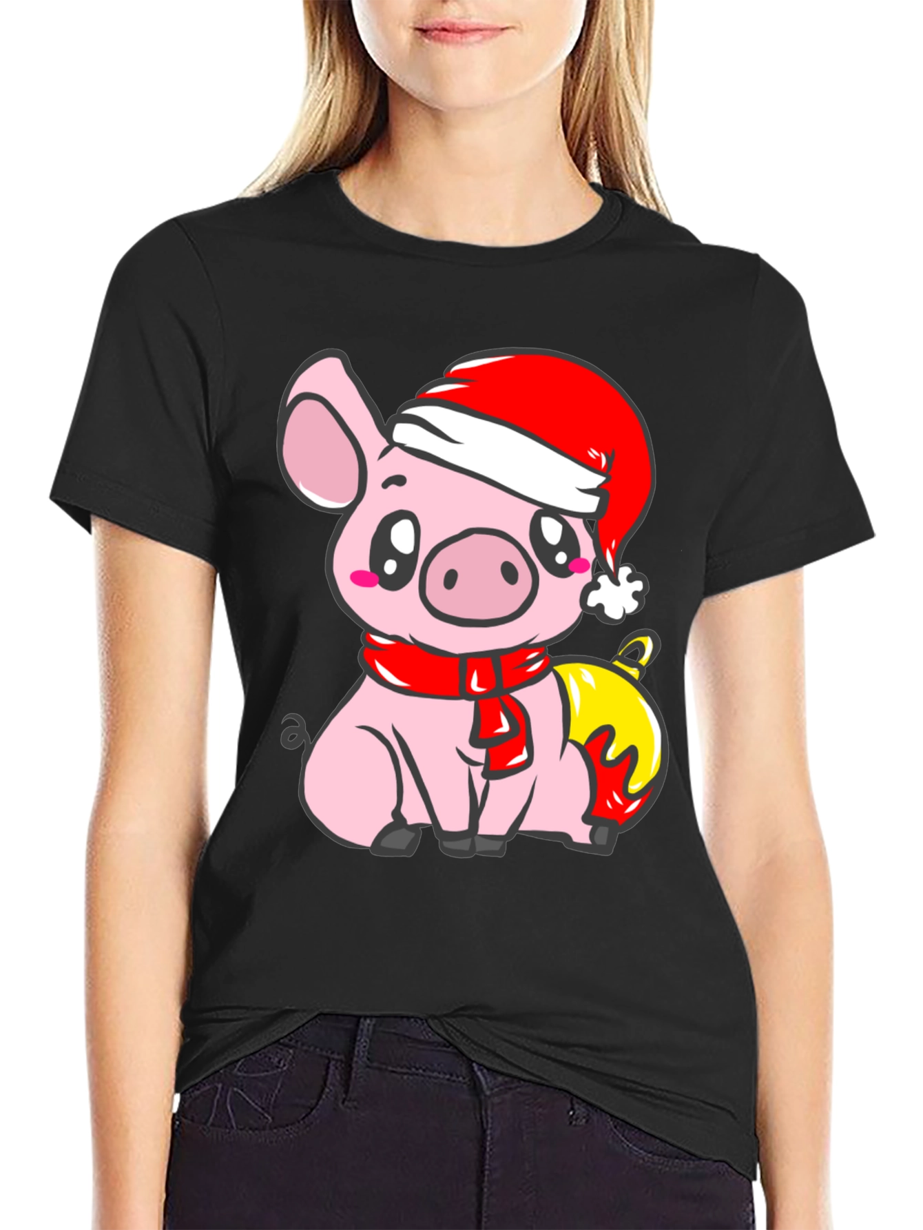Cute Christmas Pig T-Shirt