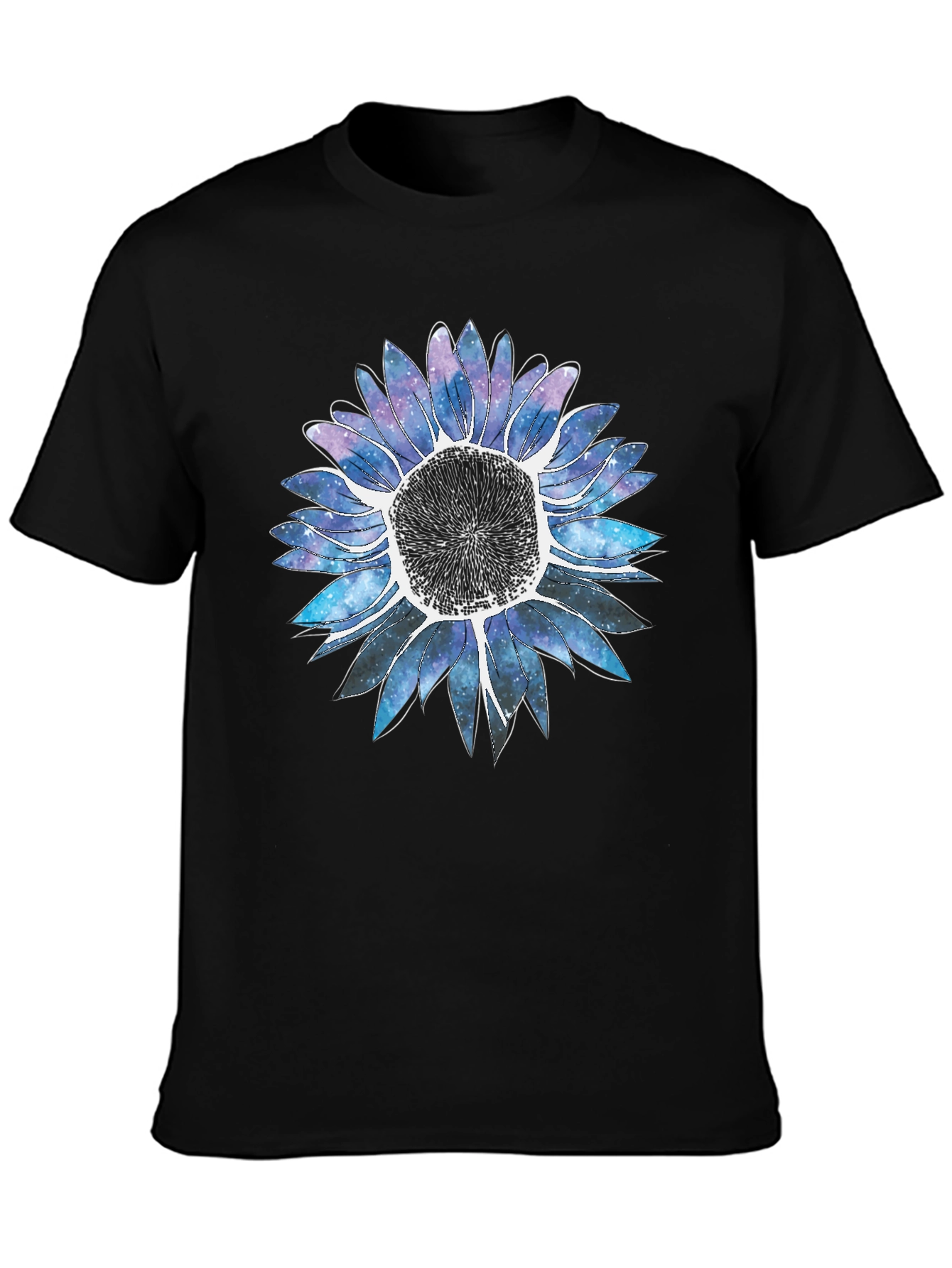 Galaxy Sunflower Graphic Tee - Stylish Comfort