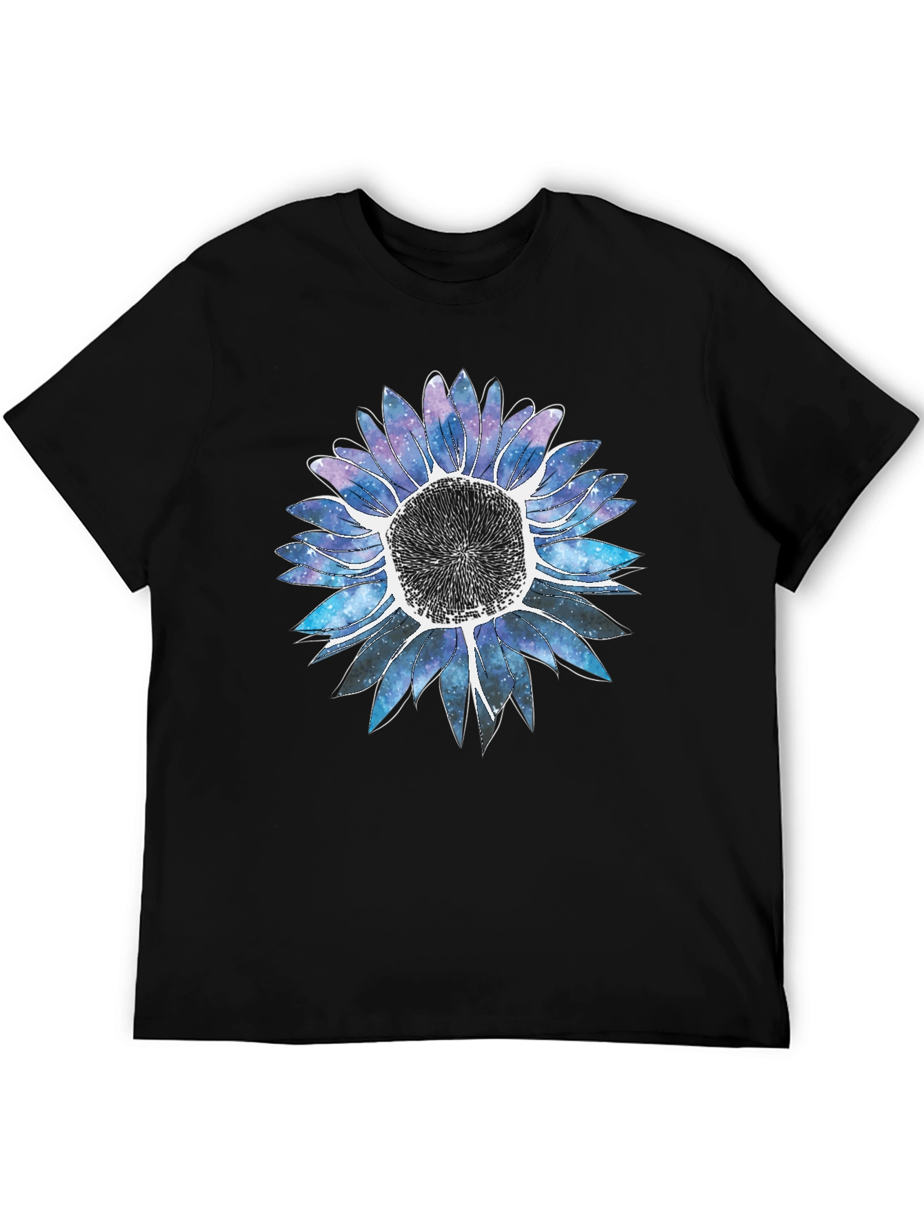 Galaxy Sunflower Graphic Tee - Stylish Comfort