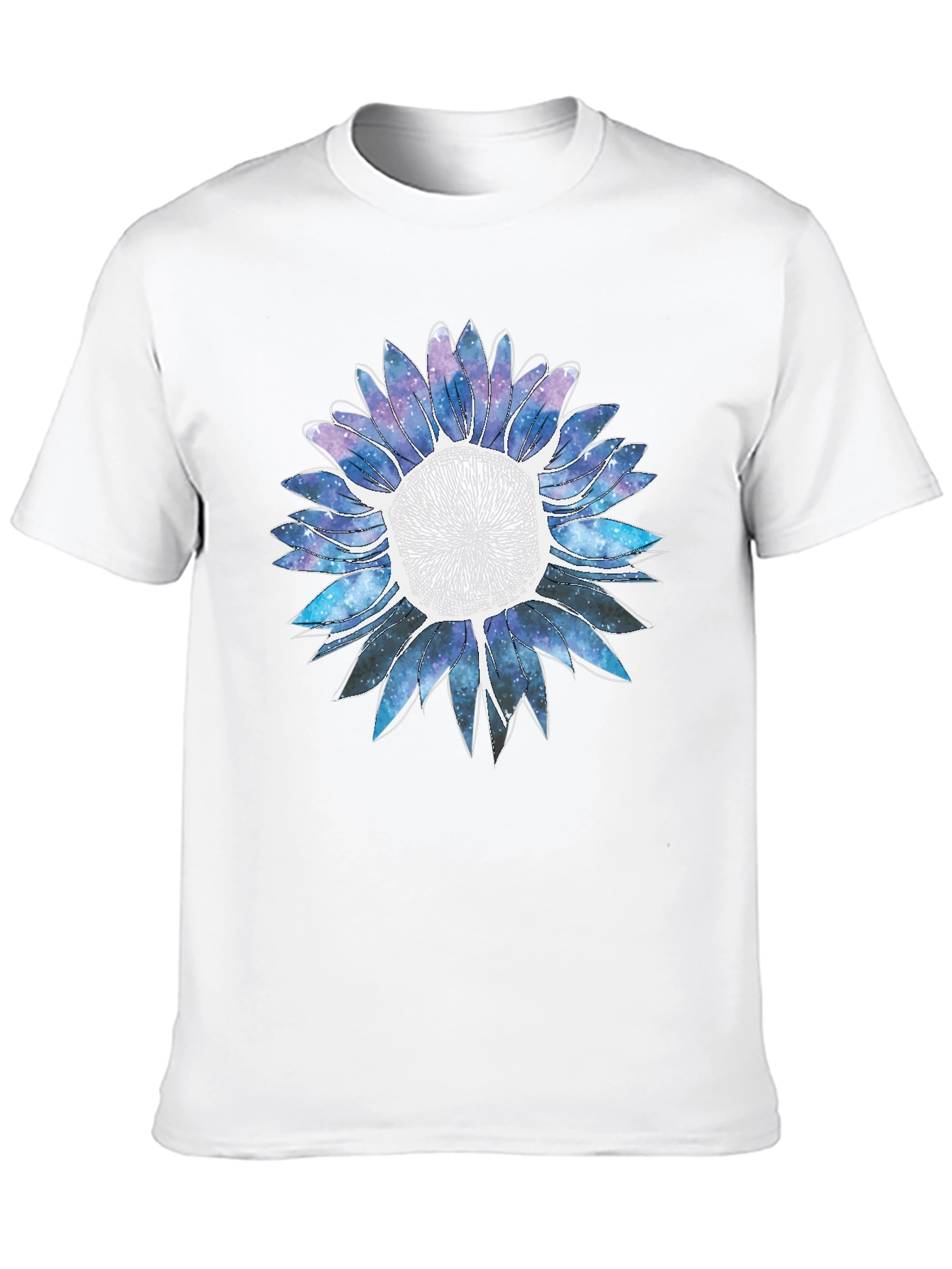 Galaxy Sunflower Graphic Tee - Stylish Comfort