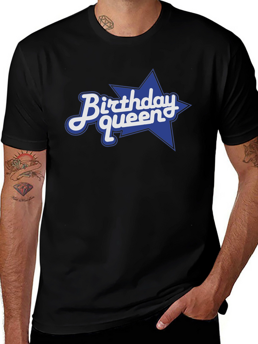 Birthday Queen Graphic Tee - Star Design