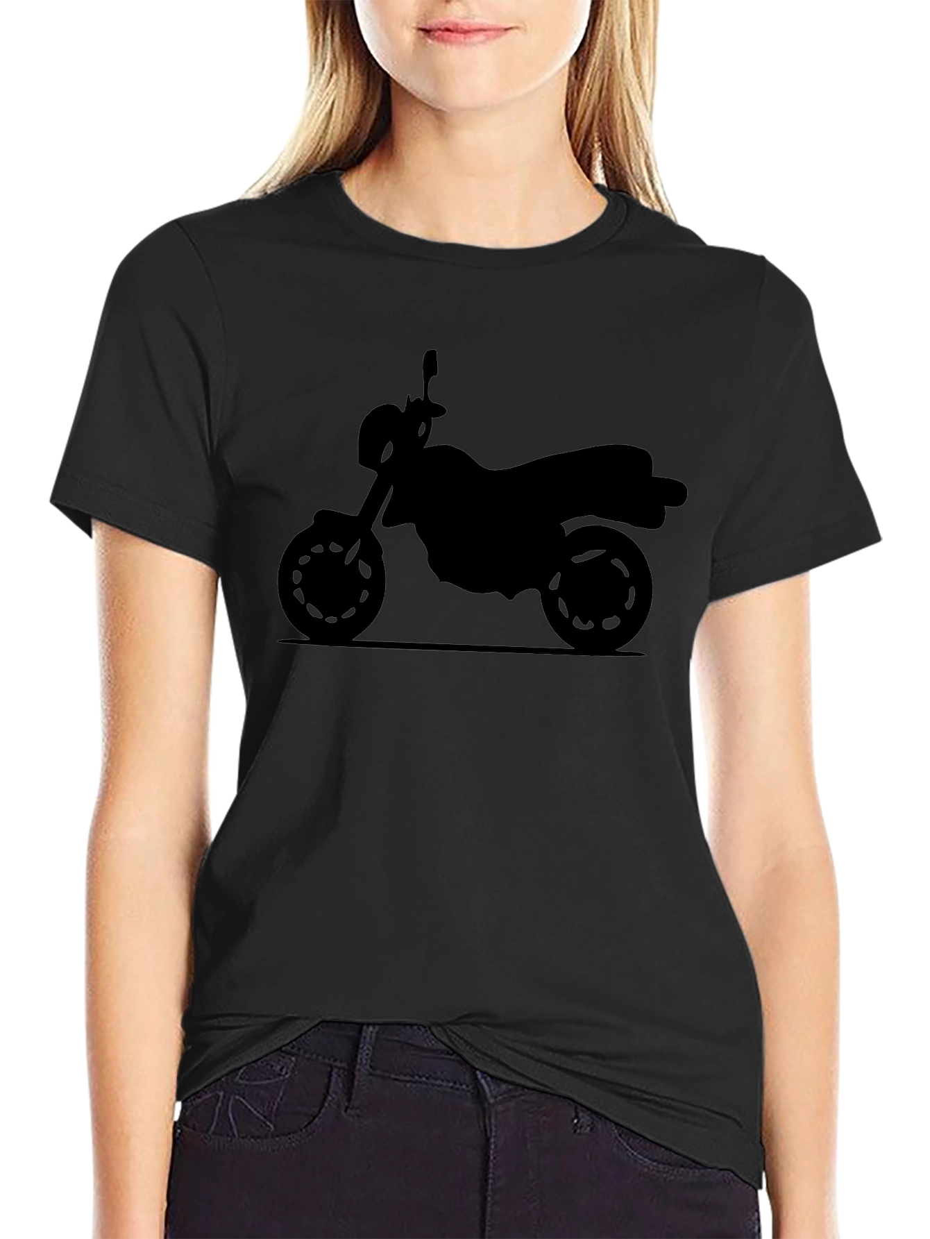 Motorcycle Graphic Tee - Classic Black T-Shirt