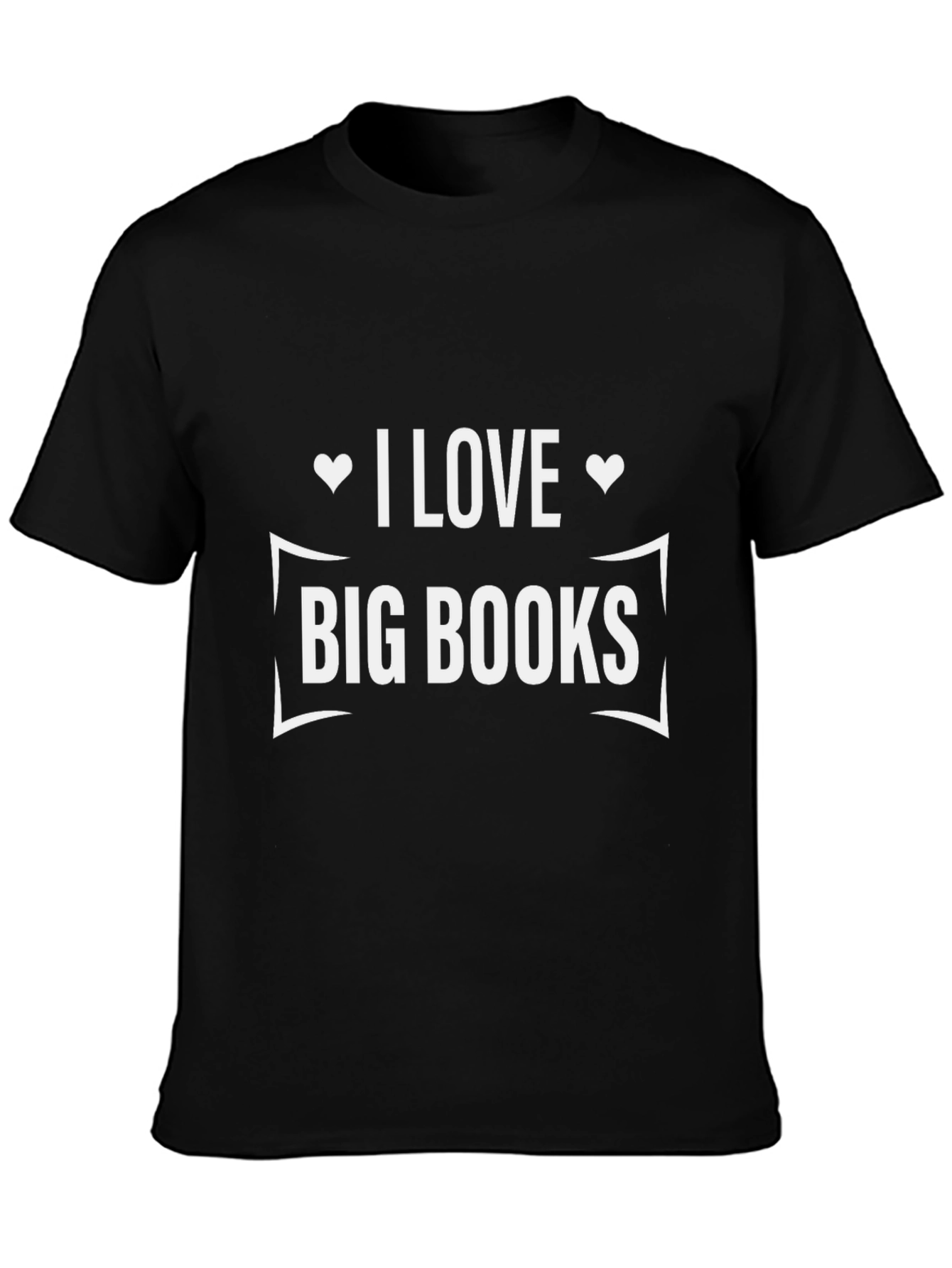 I Love Big Books Black T-Shirt