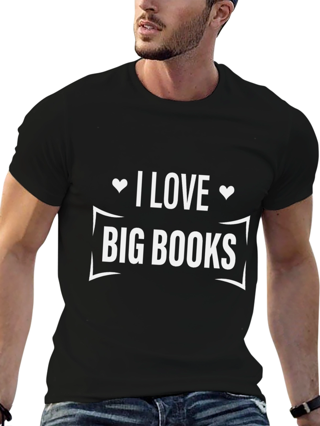 I Love Big Books Black T-Shirt
