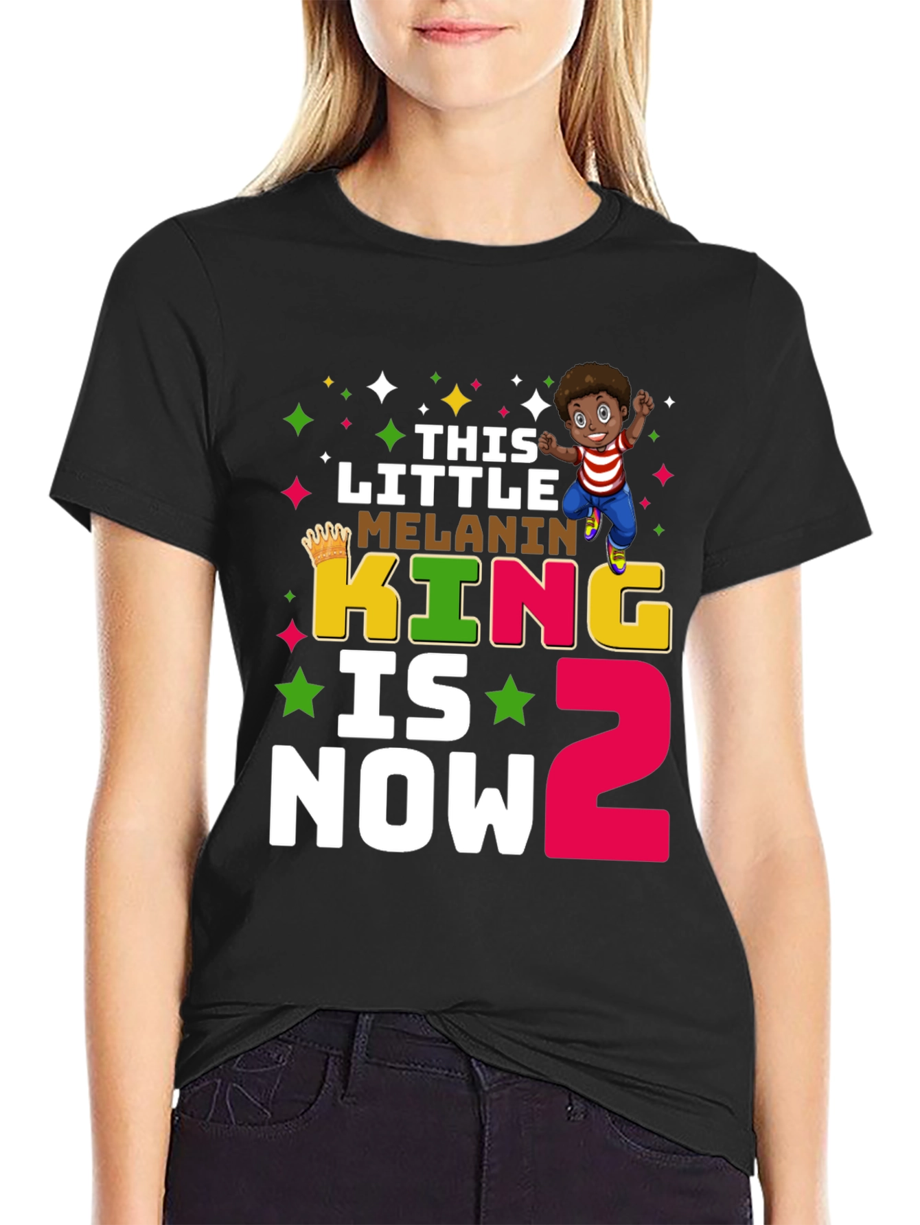 This Little Melanin King is Now 2 T-Shirt
