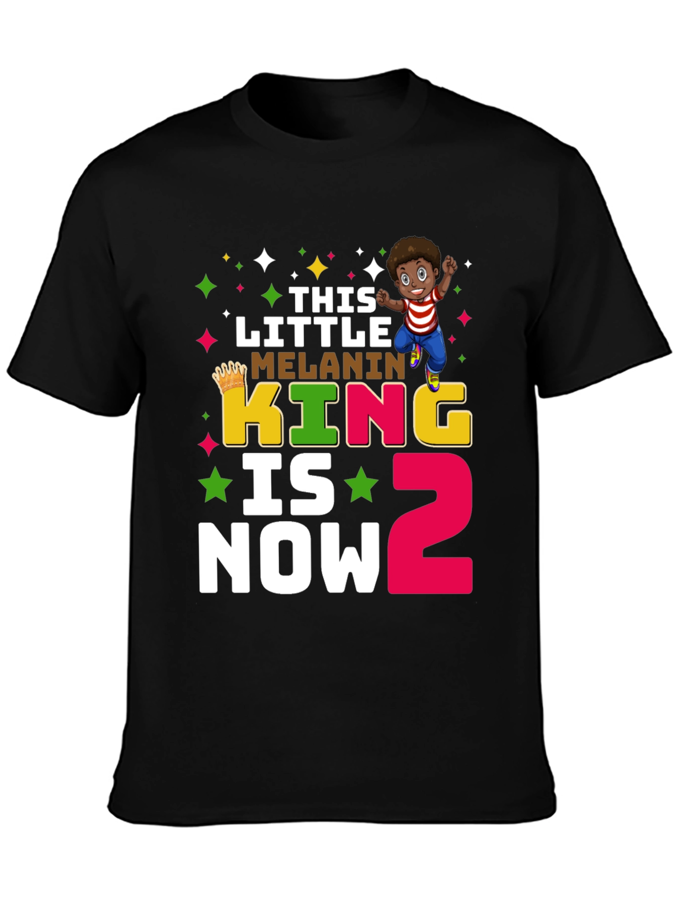 This Little Melanin King is Now 2 T-Shirt