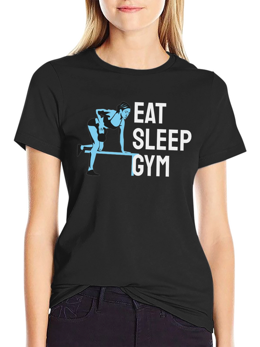 Eat Sleep Gym Black T-Shirt - Fitness Motivation Apparel