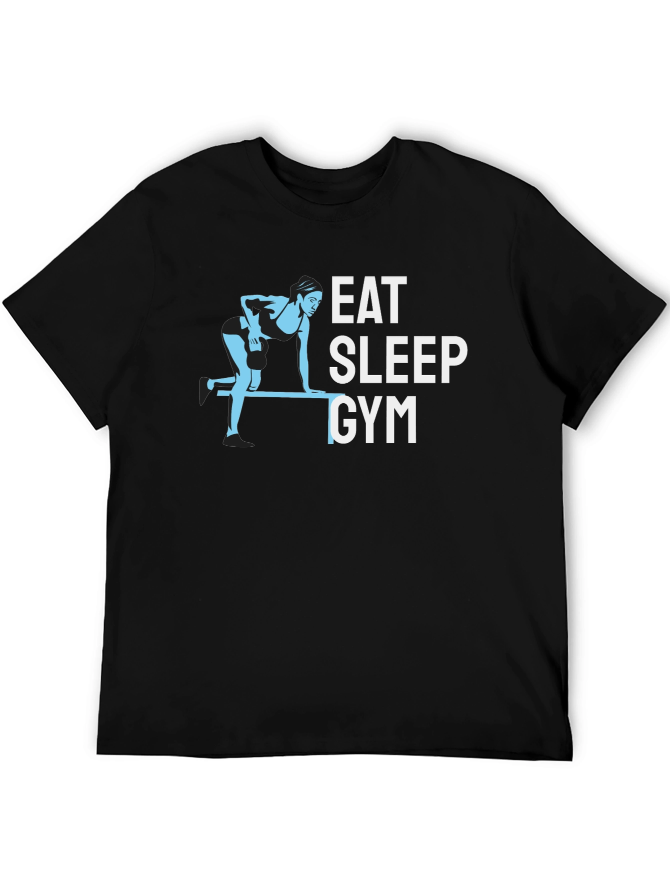 Eat Sleep Gym Black T-Shirt - Fitness Motivation Apparel