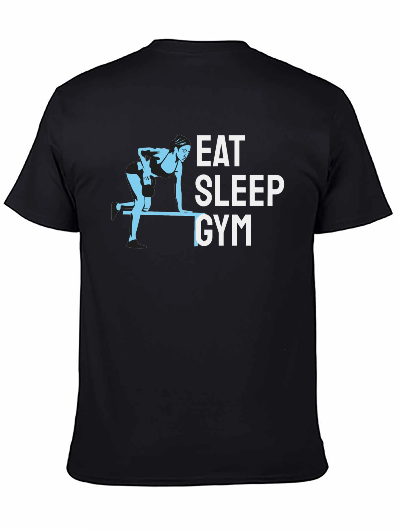 Eat Sleep Gym Black T-Shirt - Fitness Motivation Apparel