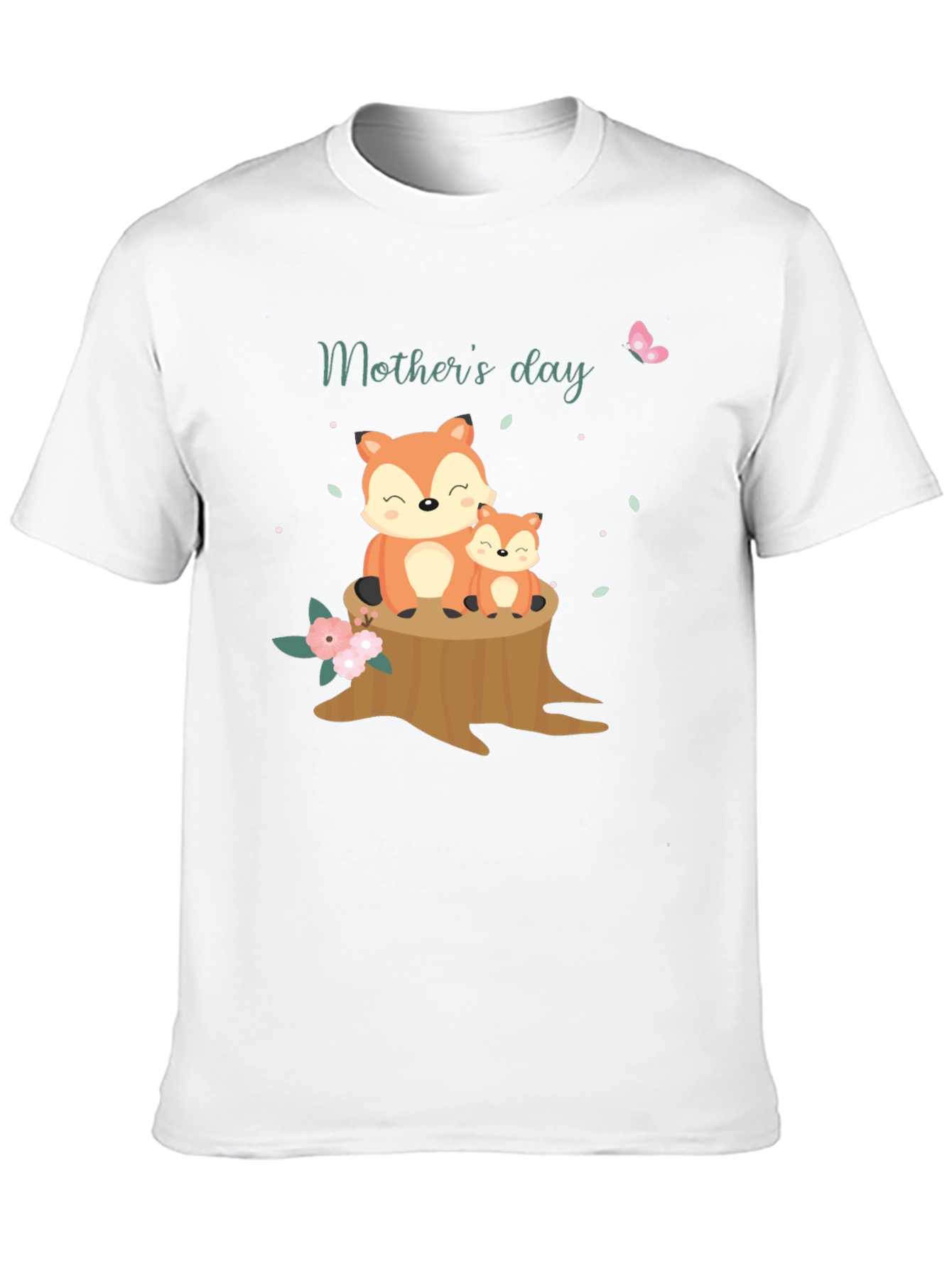 Mothers Day Fox T-Shirt - Cute Animal Graphic Tee