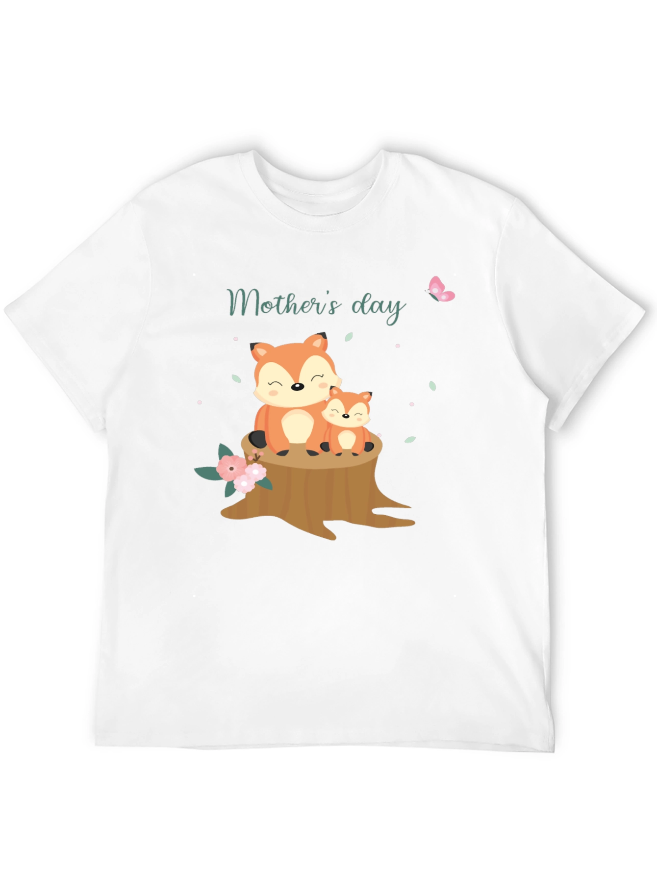 Mothers Day Fox T-Shirt - Cute Animal Graphic Tee
