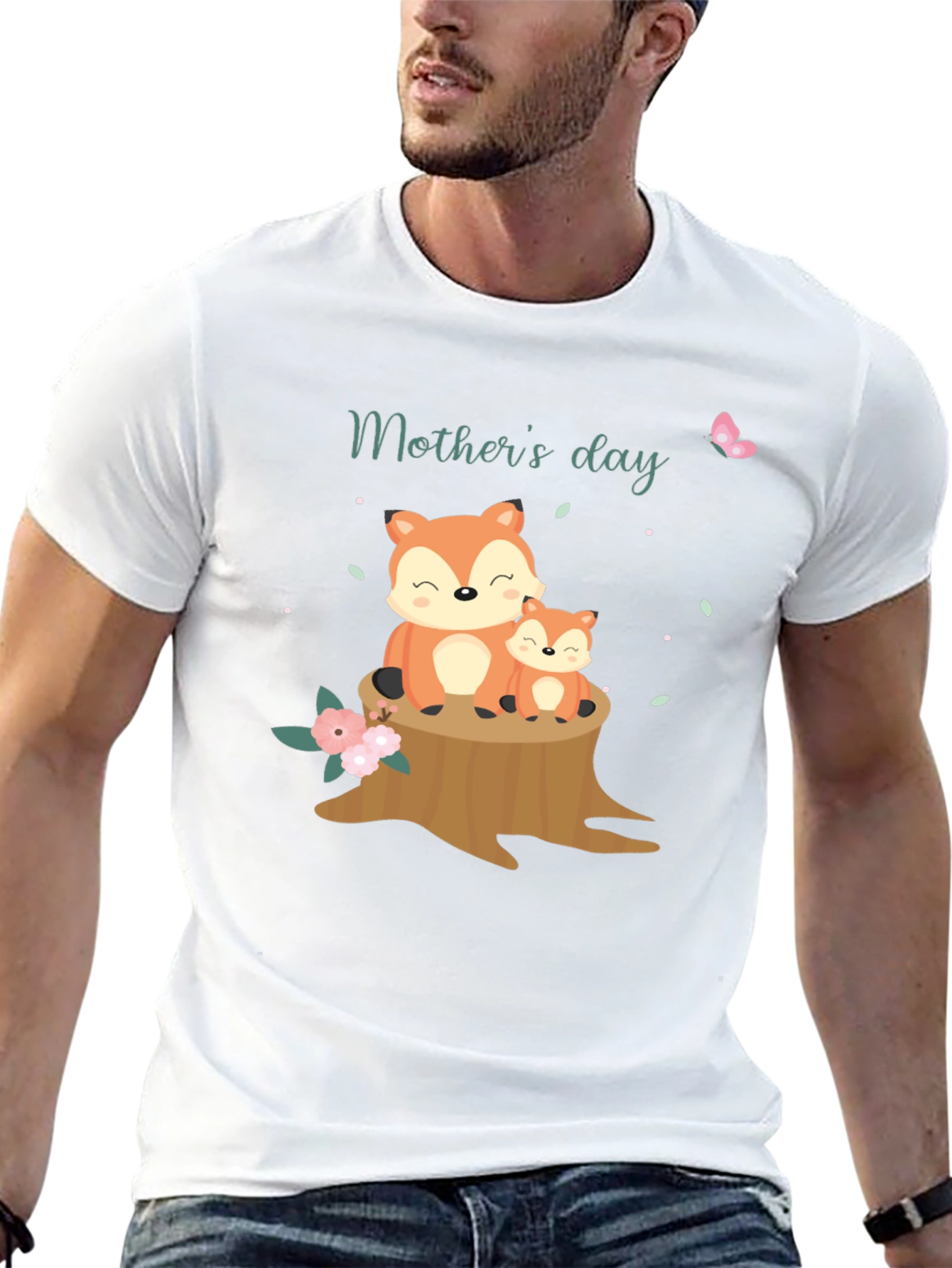 Mothers Day Fox T-Shirt - Cute Animal Graphic Tee