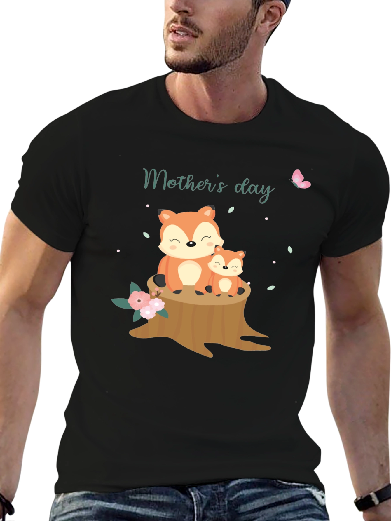 Mothers Day Fox T-Shirt - Cute Animal Graphic Tee