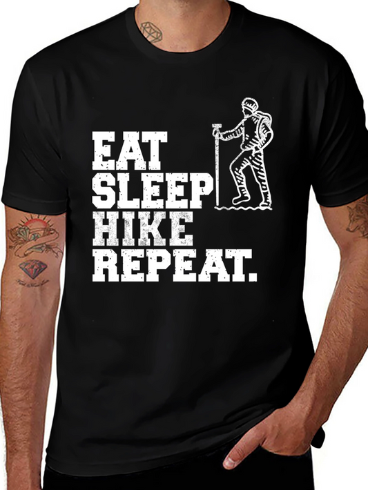 Eat Sleep Hike Repeat Black T-Shirt