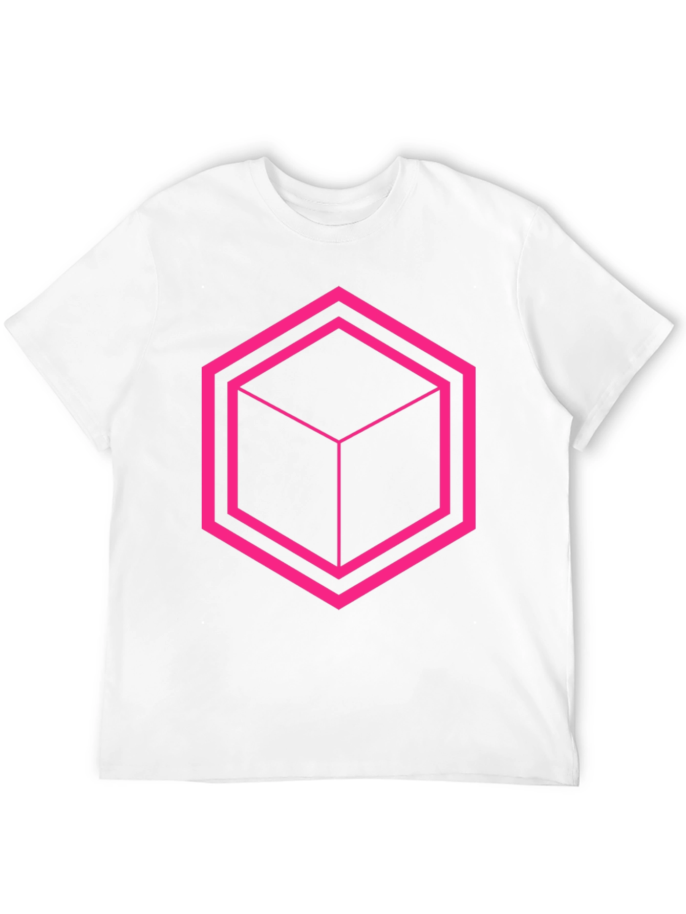 Geometric Cube Graphic Tee - Black