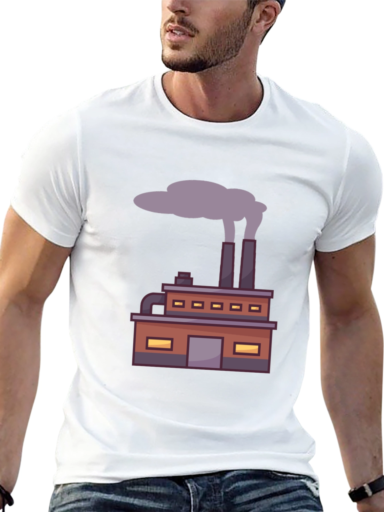 Factory Graphic Tee - Industrial Design T-Shirt