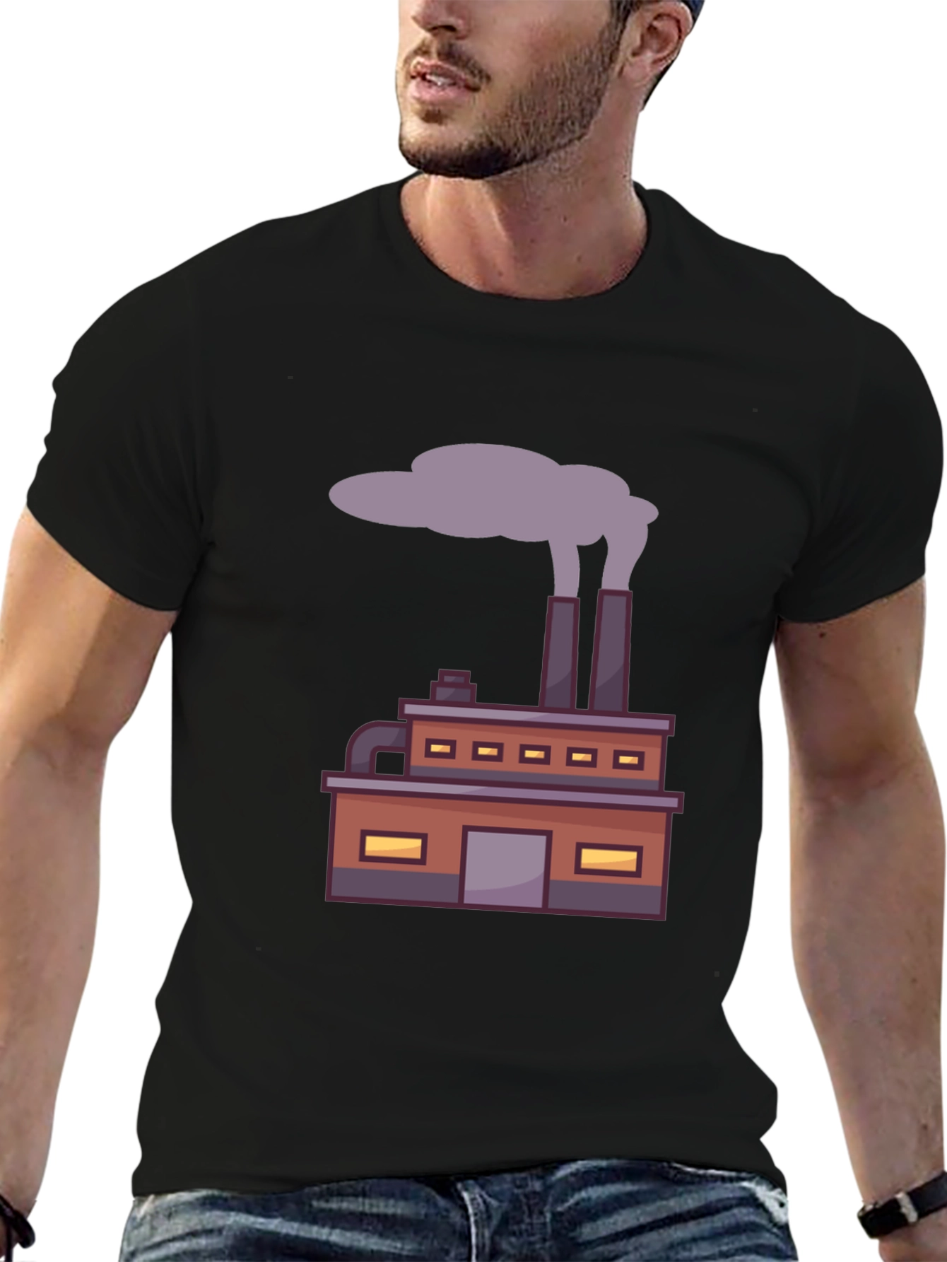 Factory Graphic Tee - Industrial Design T-Shirt