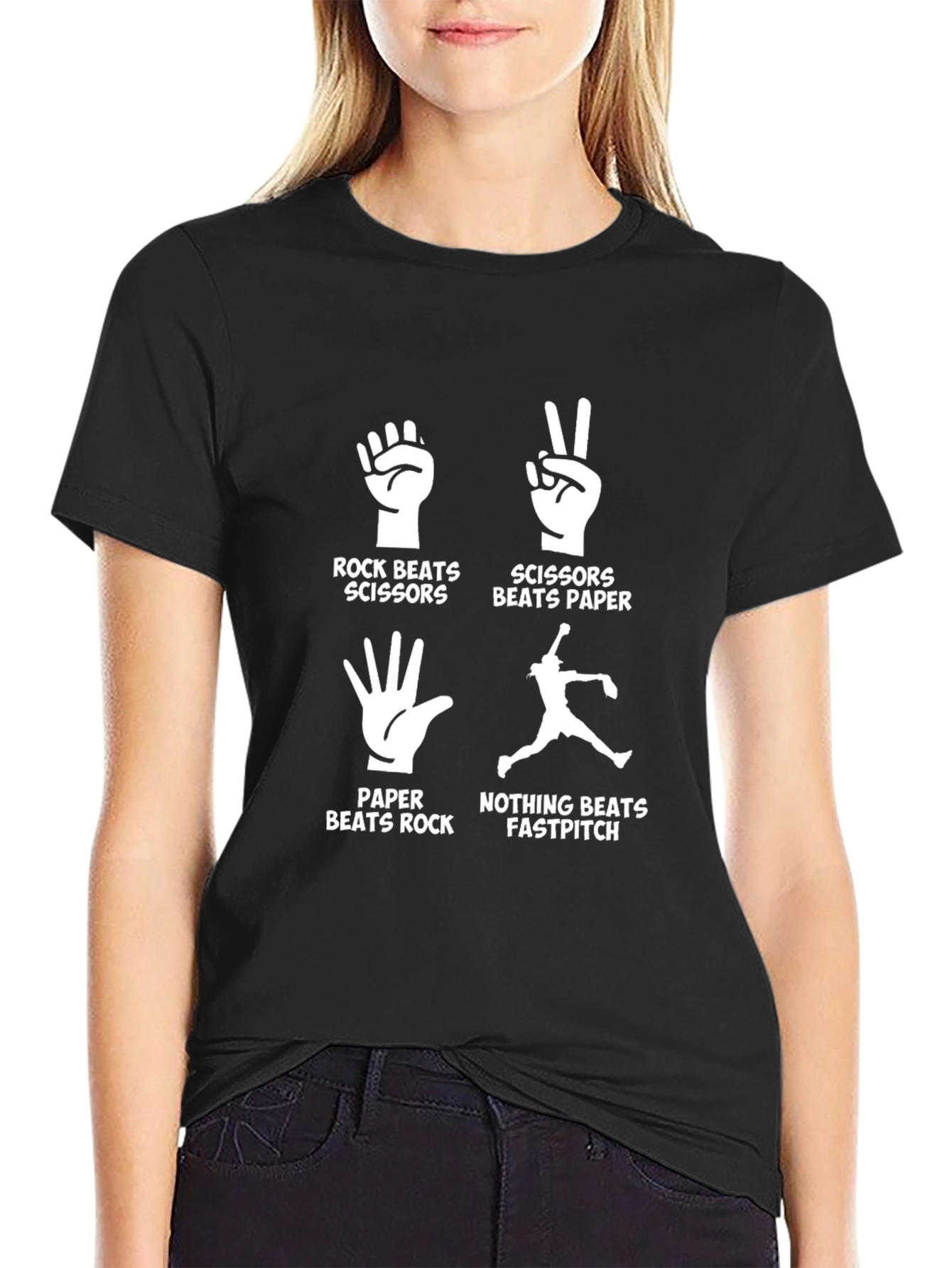 Rock Paper Scissors Fastpitch T-Shirt