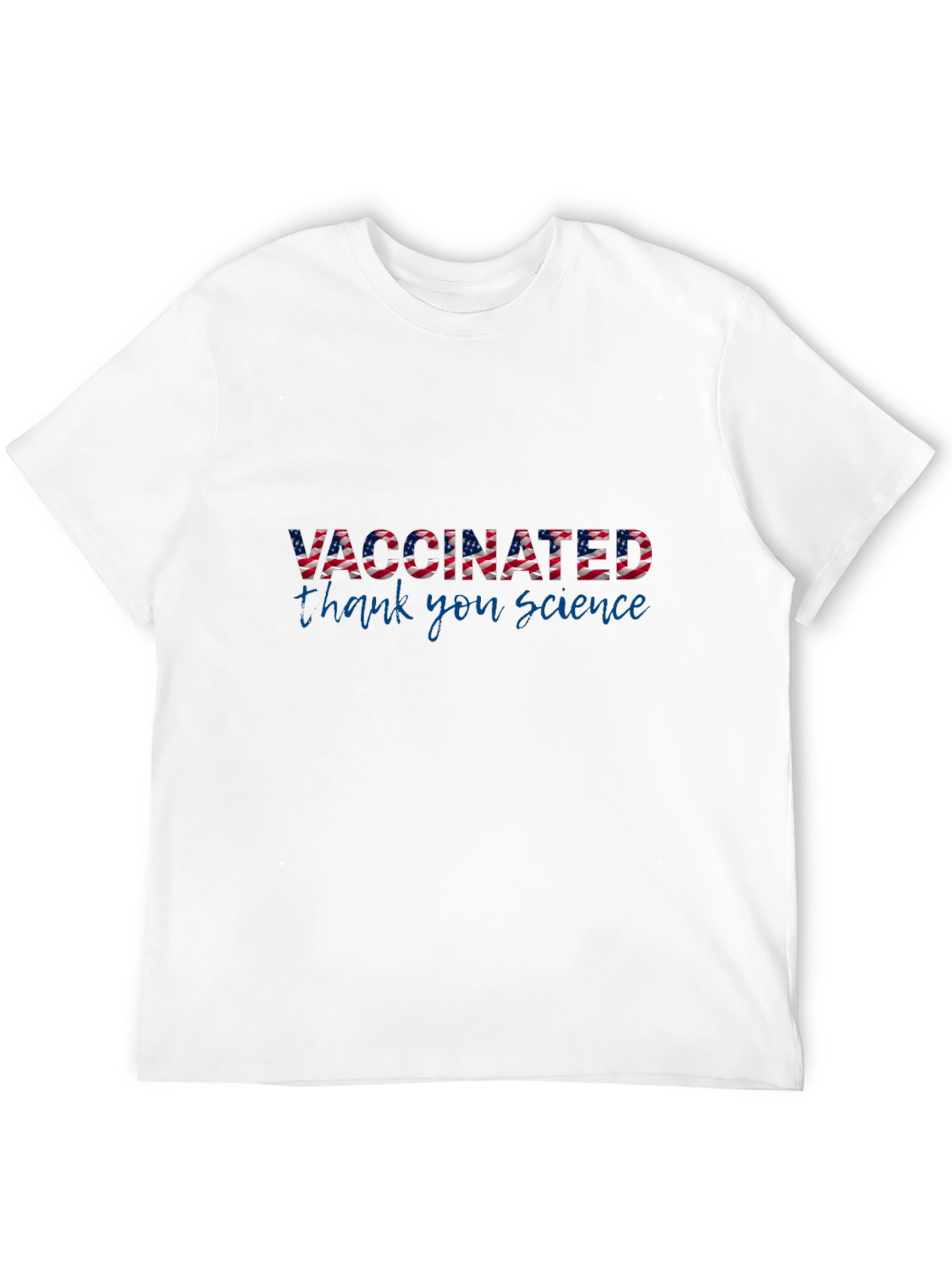 Vaccinated Thank You Science Black T-Shirt
