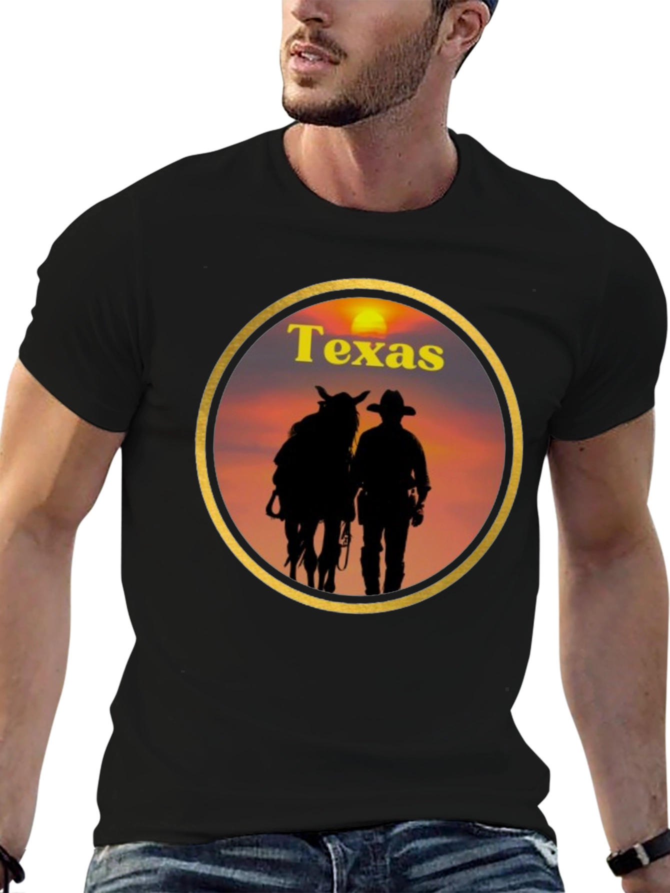 Texas Cowboy Sunset T-Shirt