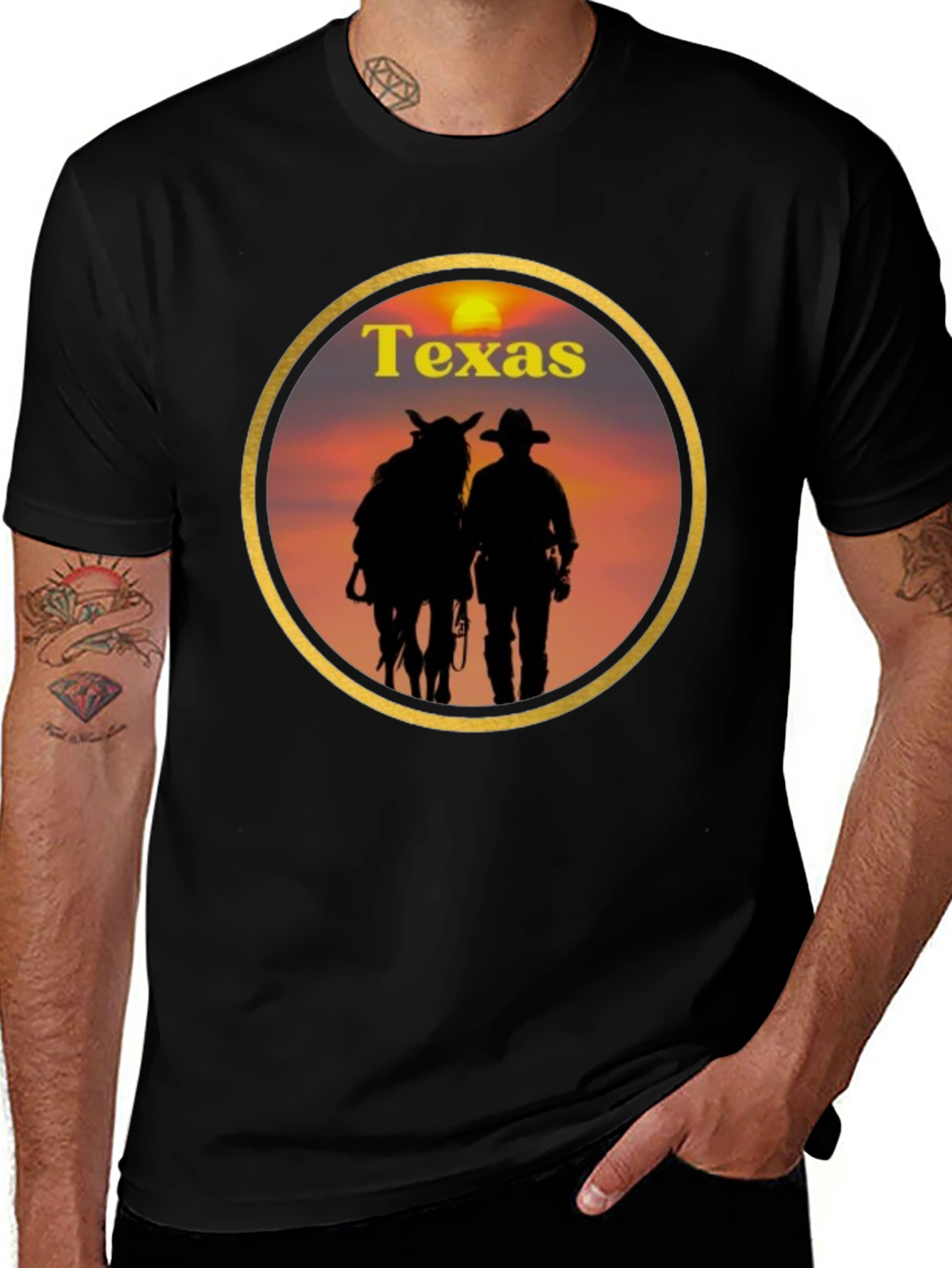Texas Cowboy Sunset T-Shirt