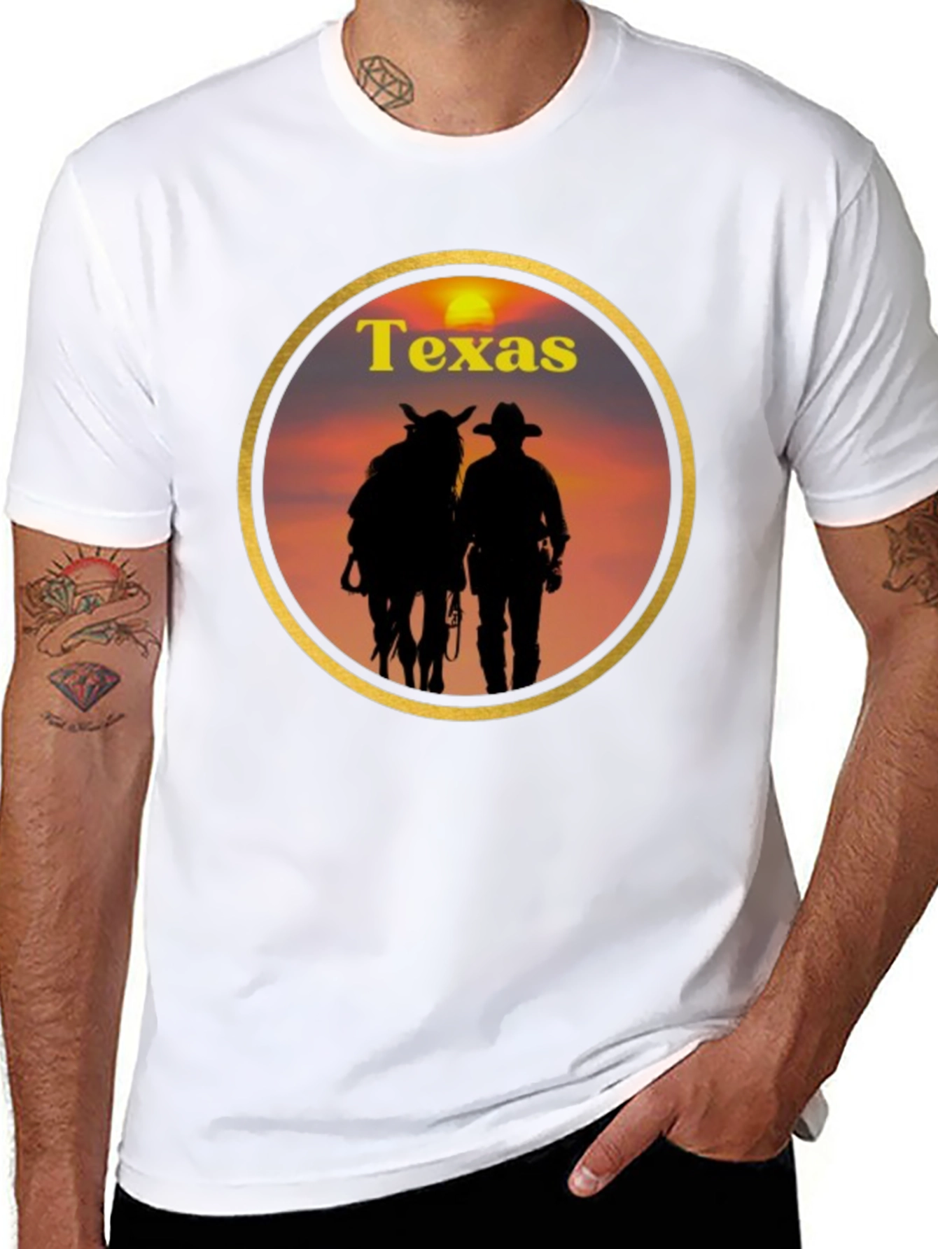 Texas Cowboy Sunset T-Shirt