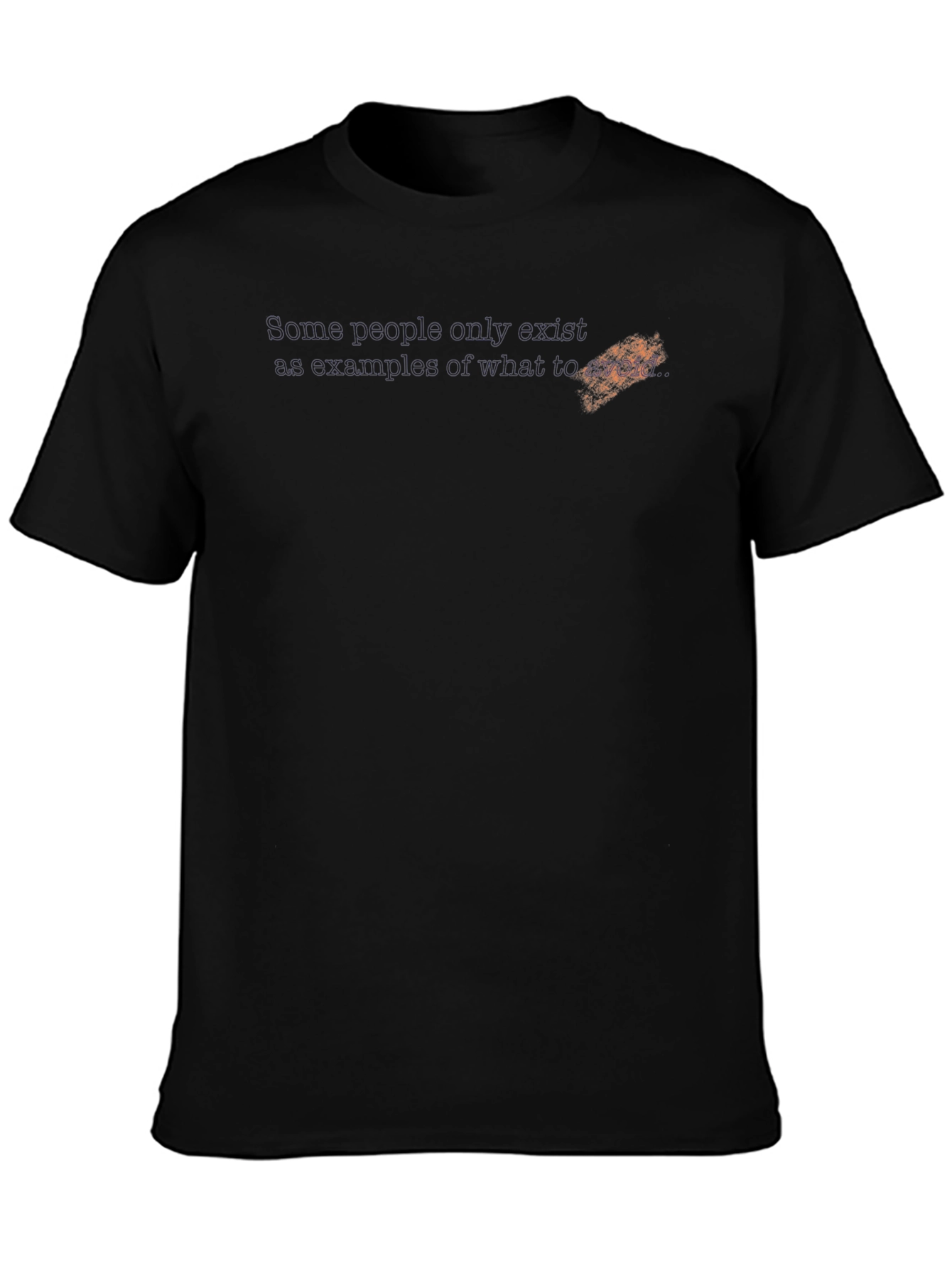Mens Short Sleeve Black T-Shirt with Graphic Detail