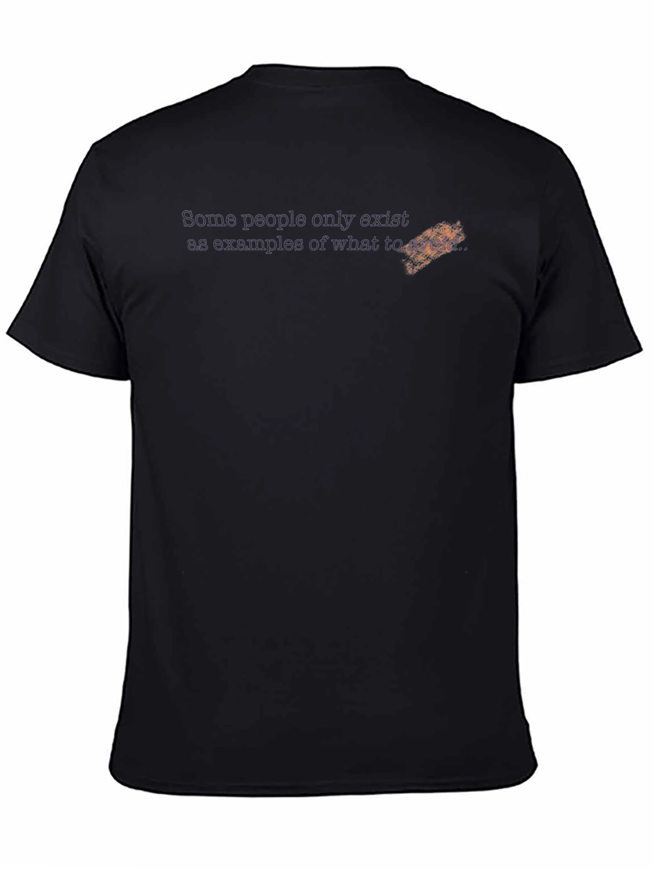 Mens Short Sleeve Black T-Shirt with Graphic Detail