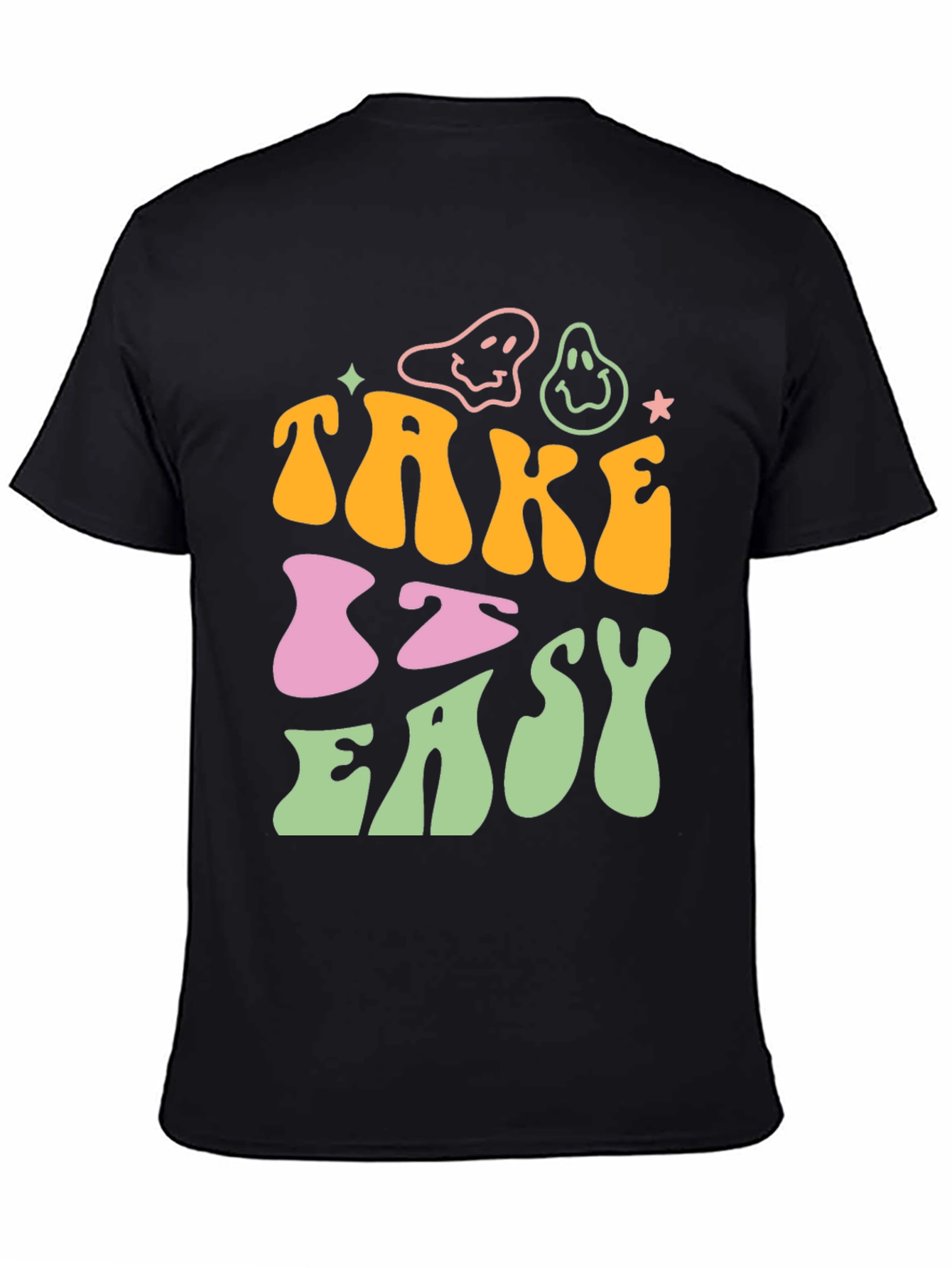Take It Easy T-Shirt - Retro Smiley Face Tee
