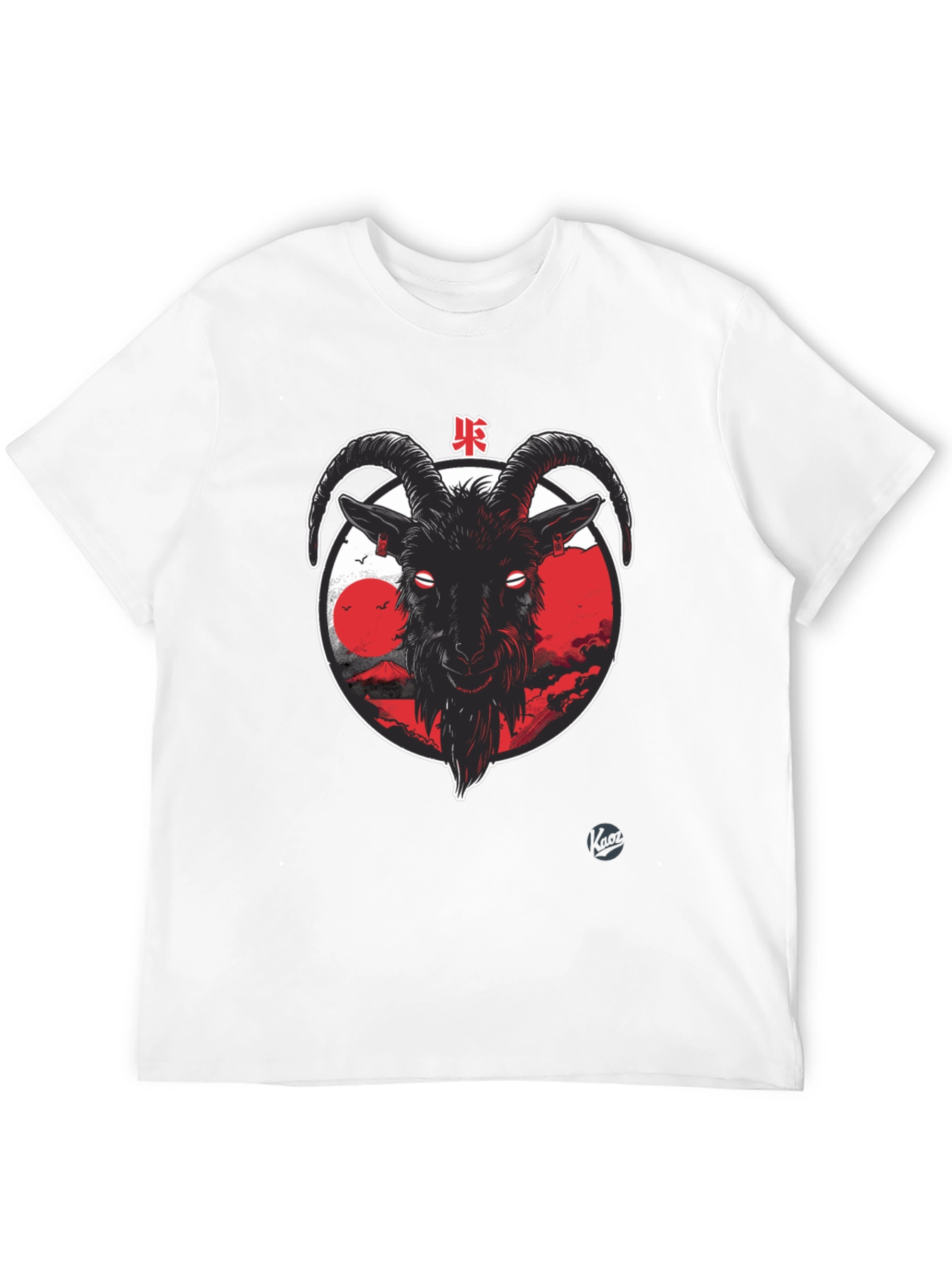 Goat Graphic Tee - Japanese Style Black T-Shirt