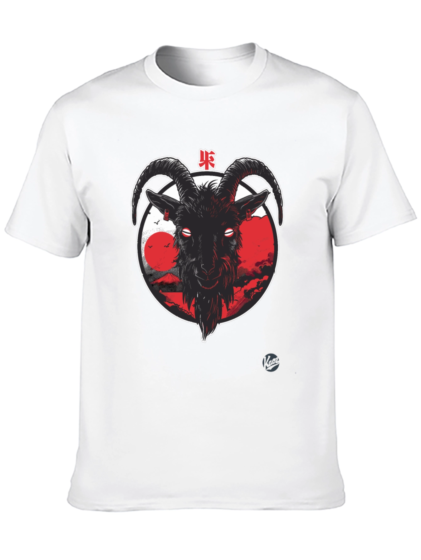 Goat Graphic Tee - Japanese Style Black T-Shirt