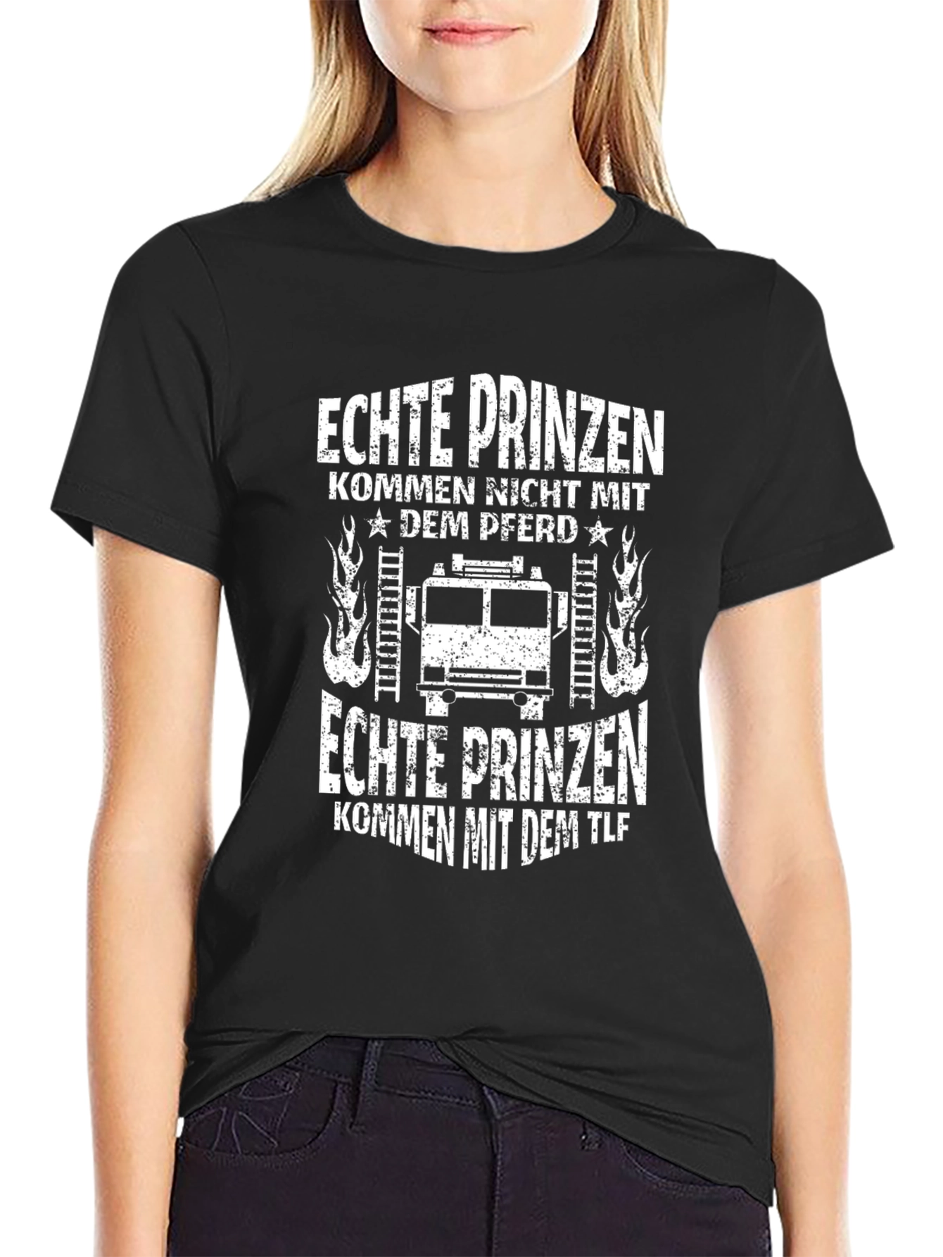 Firefighter T-Shirt - Real Princes Come with the TLF