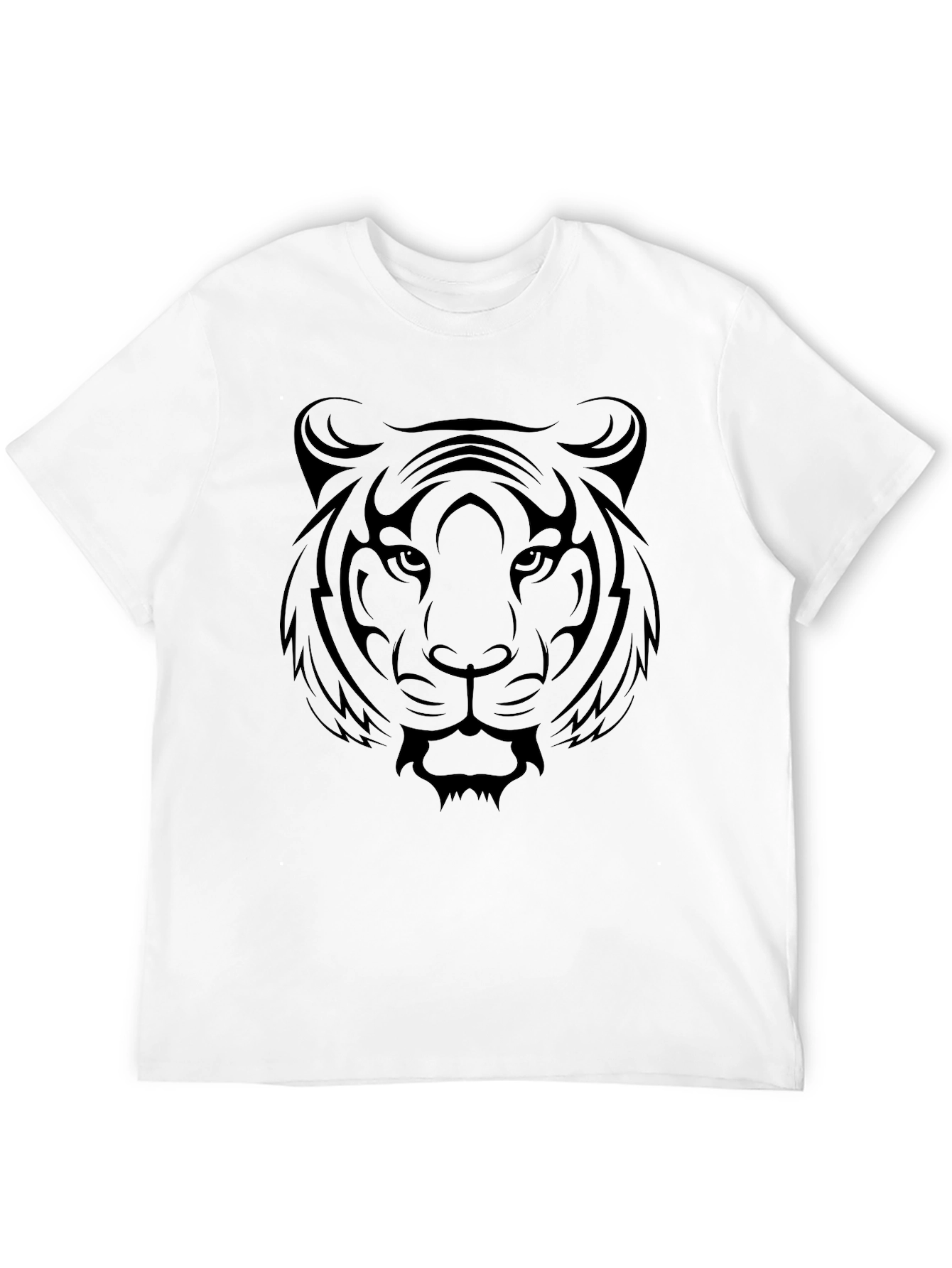Bold Tiger Graphic Tee - Mens Black T-Shirt