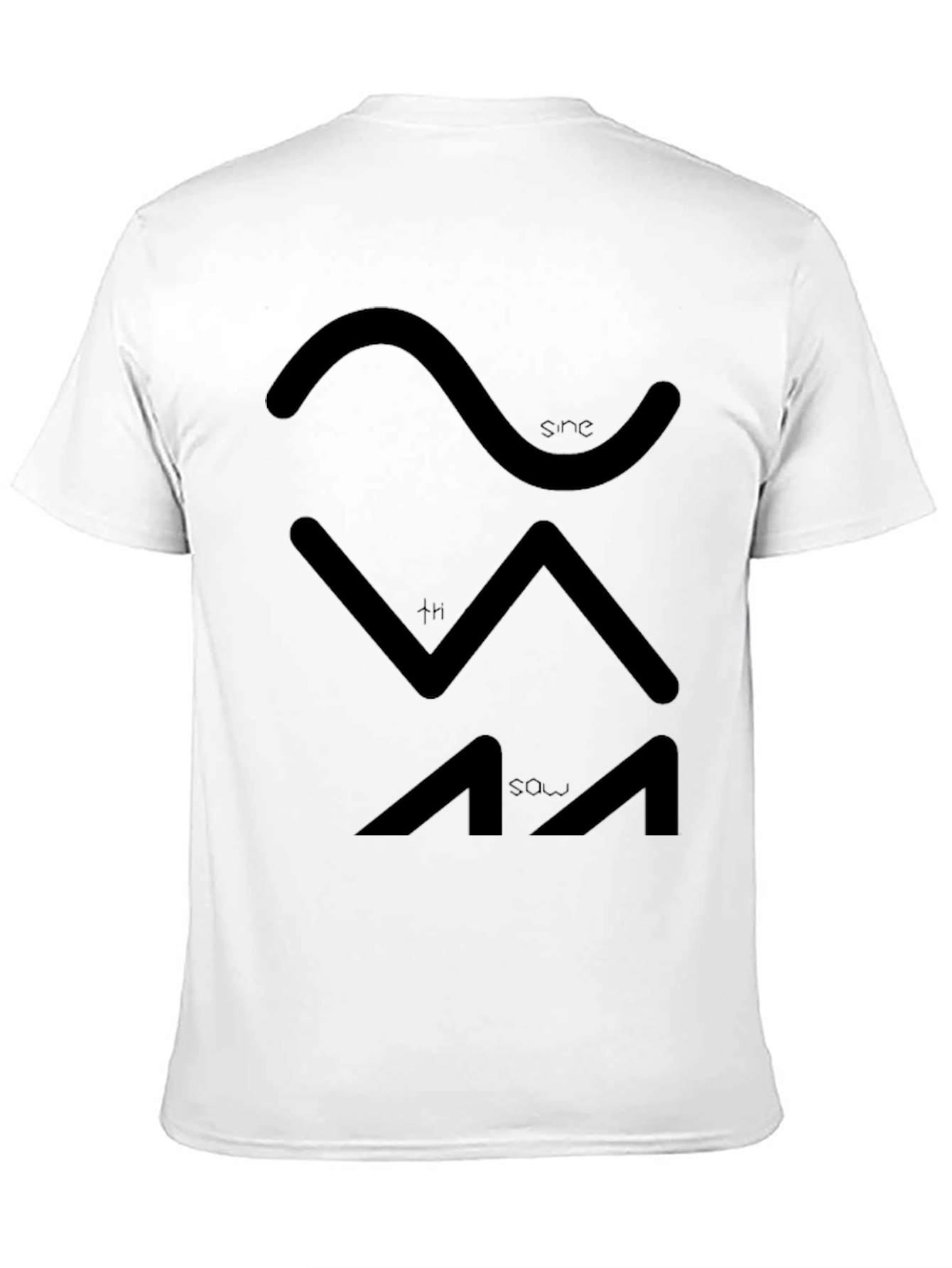 Sine Sawtooth Wave Black T-Shirt