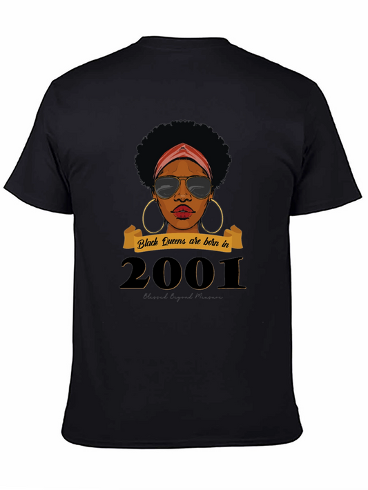 Black Queen Born in 2001 T-Shirt