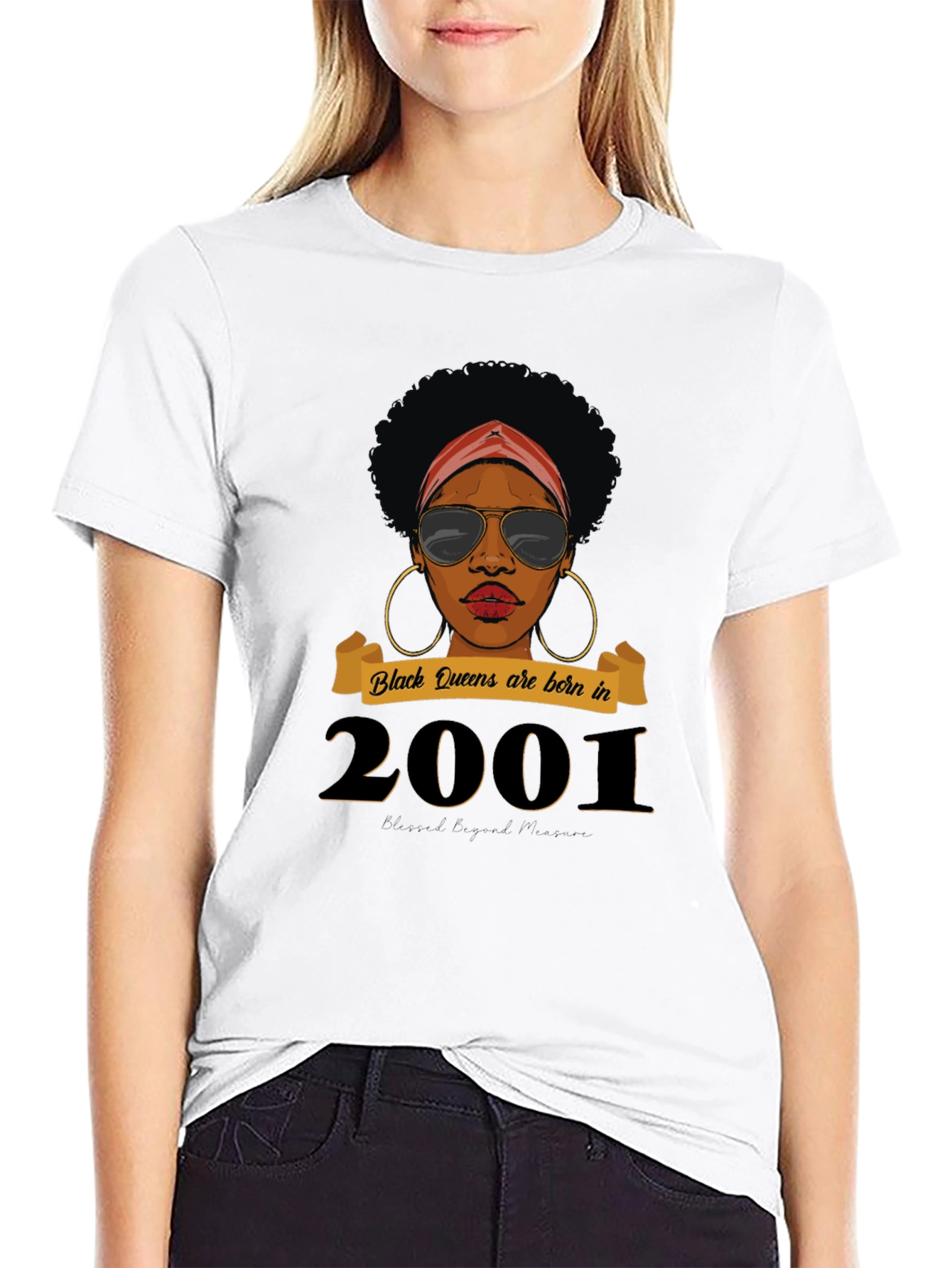 Black Queen Born in 2001 T-Shirt