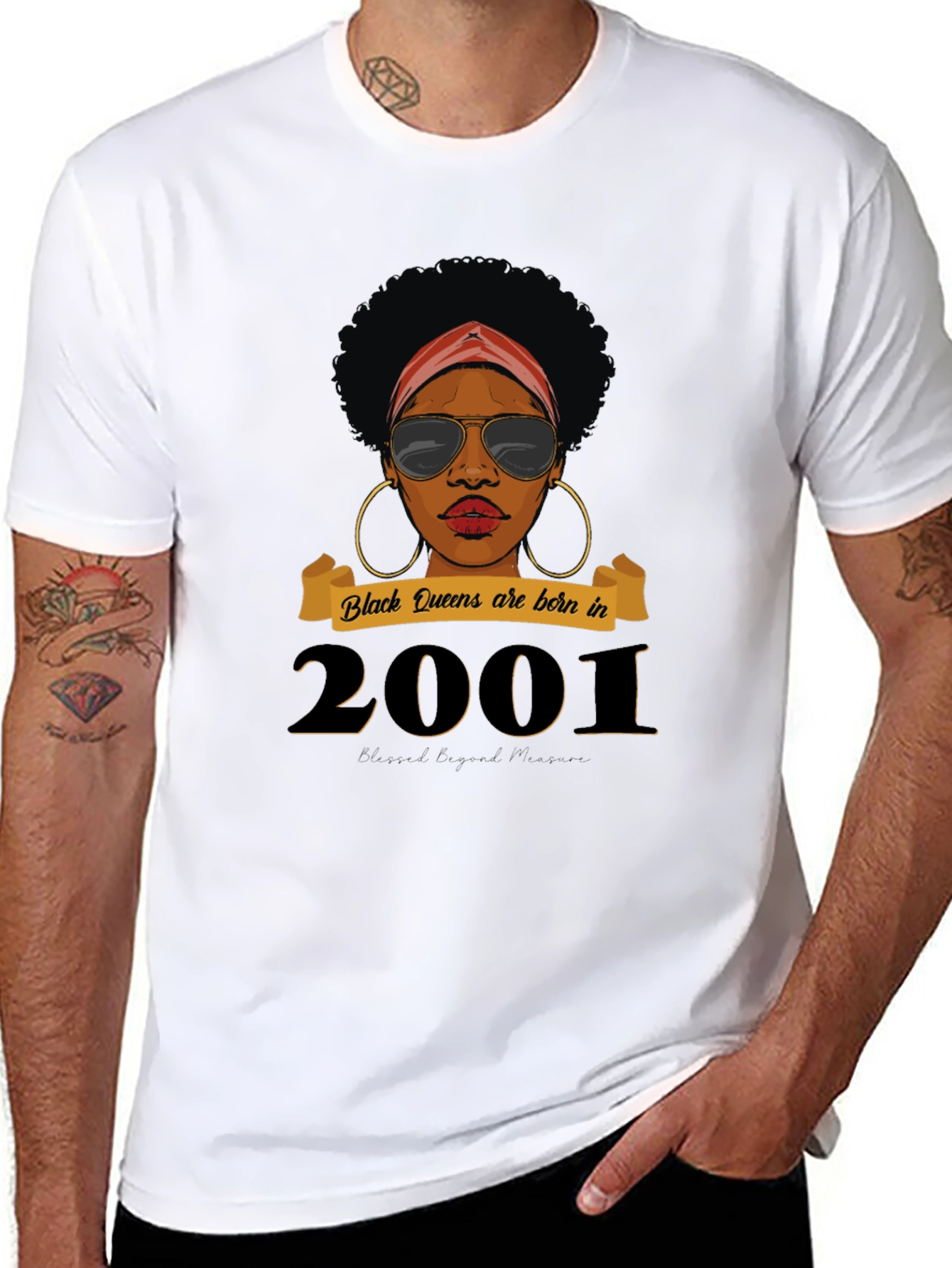Black Queen Born in 2001 T-Shirt