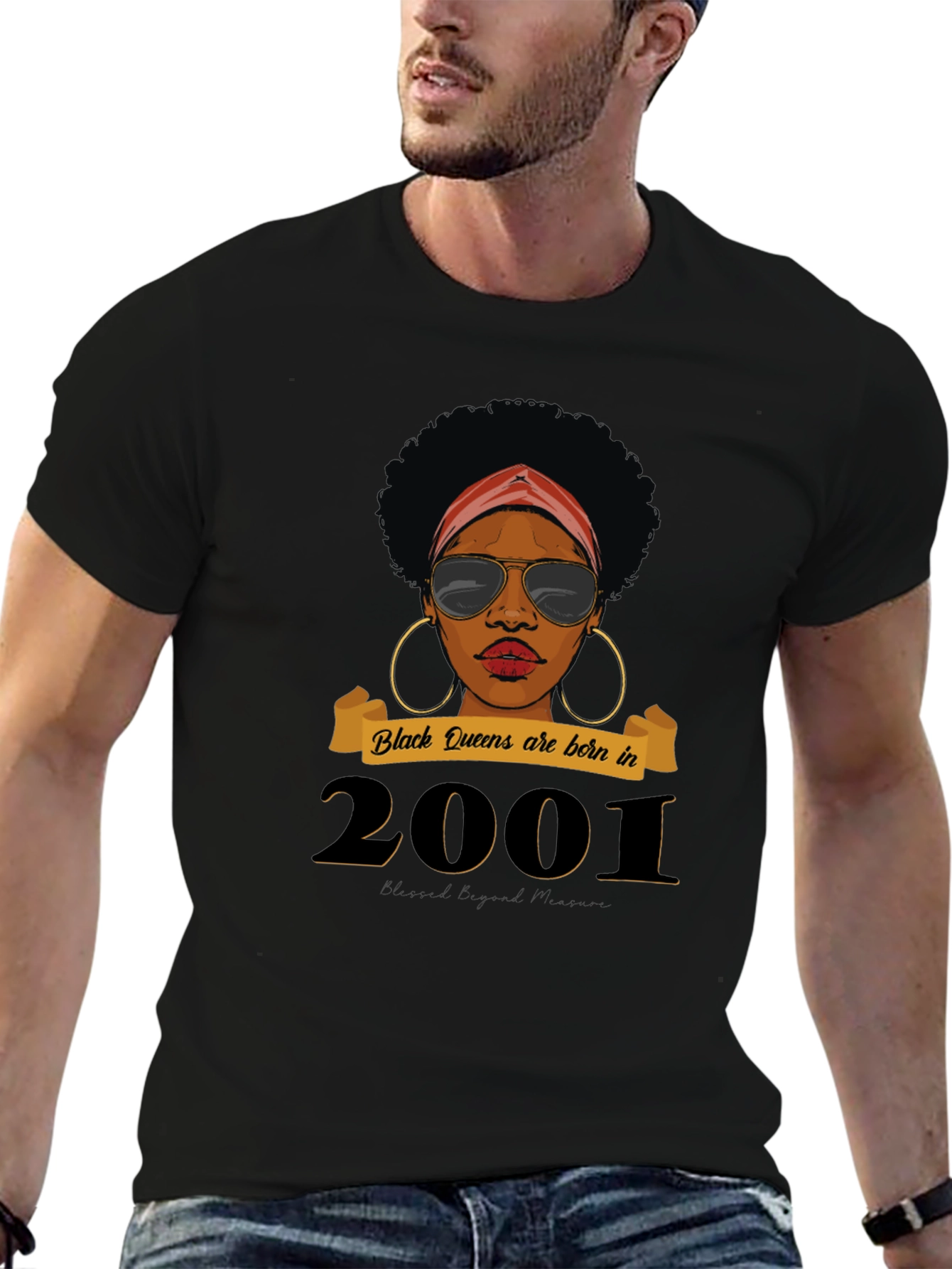 Black Queen Born in 2001 T-Shirt