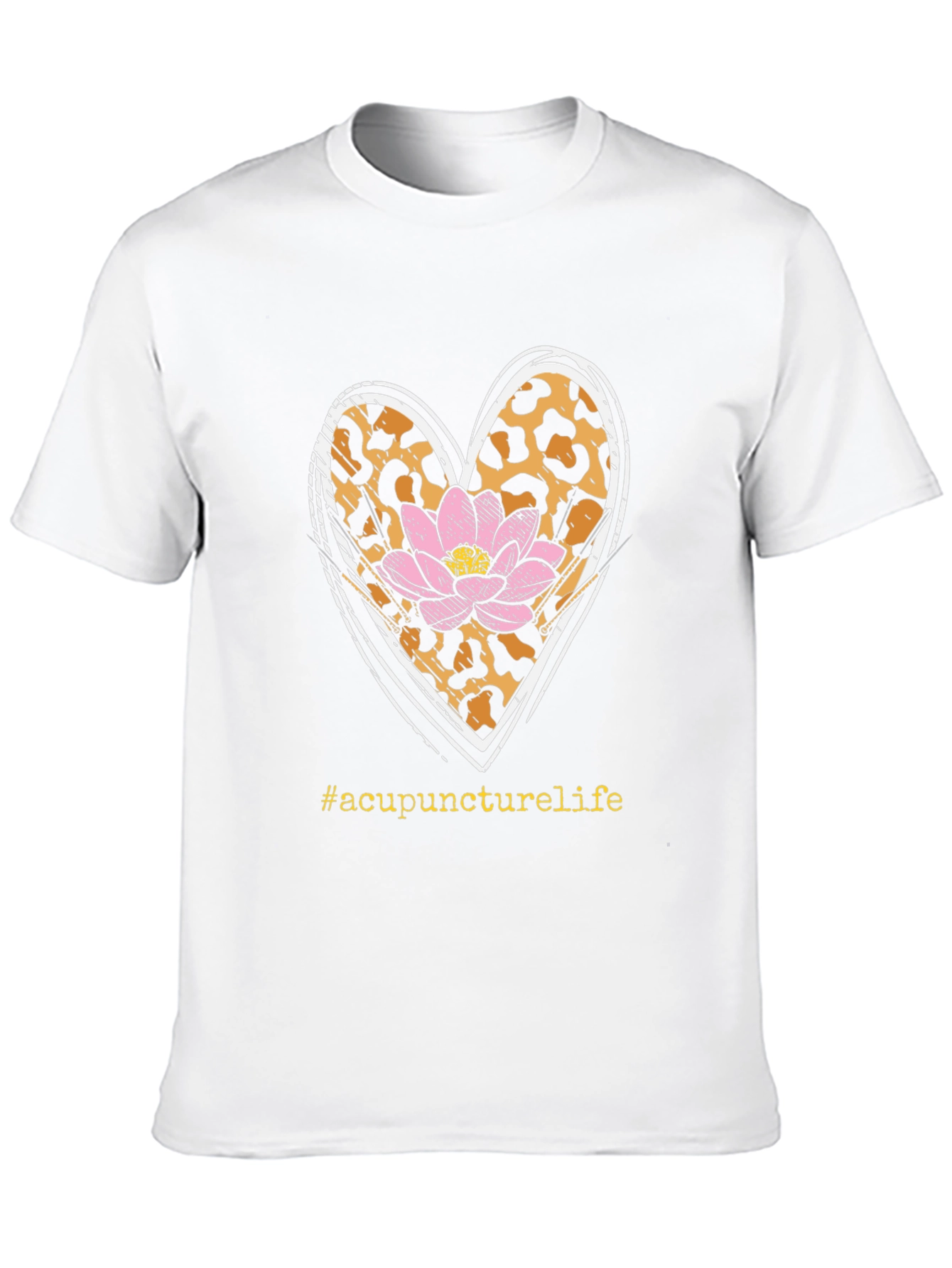 Acupuncture Life Tee - Leopard Heart & Lotus