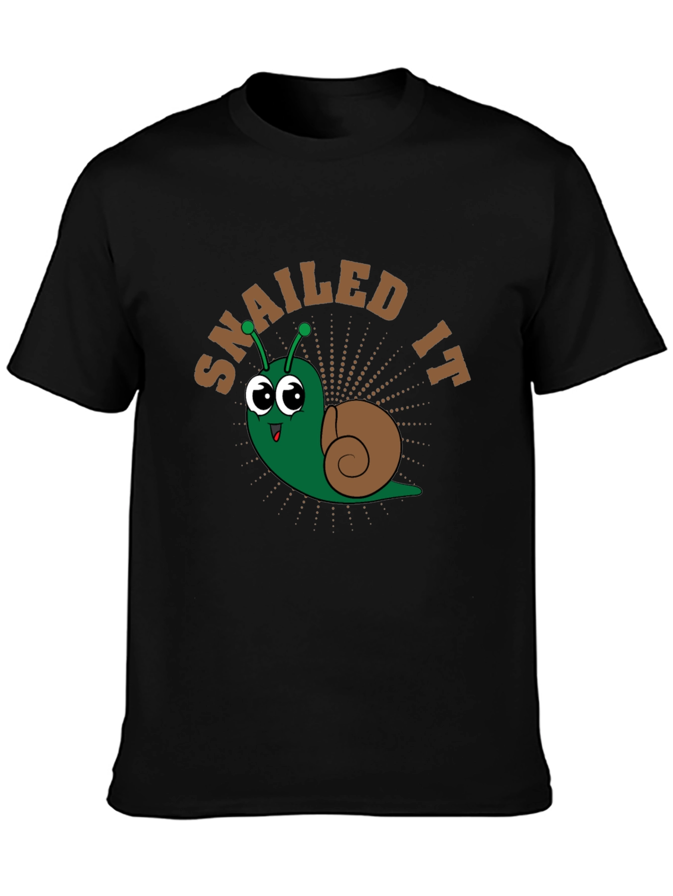 Snailed It Cartoon Snail Graphic T-Shirt